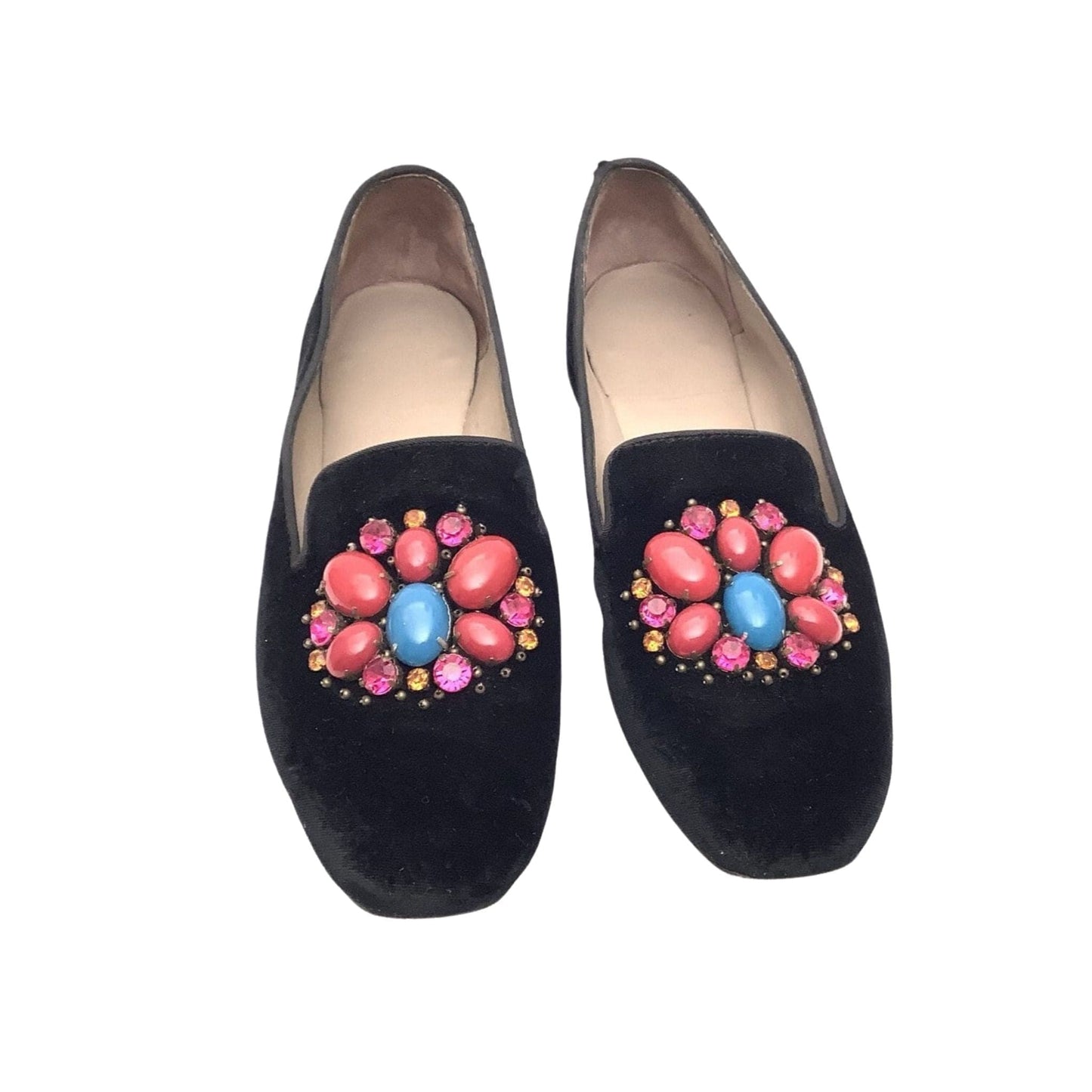 Embellished Black Slippers