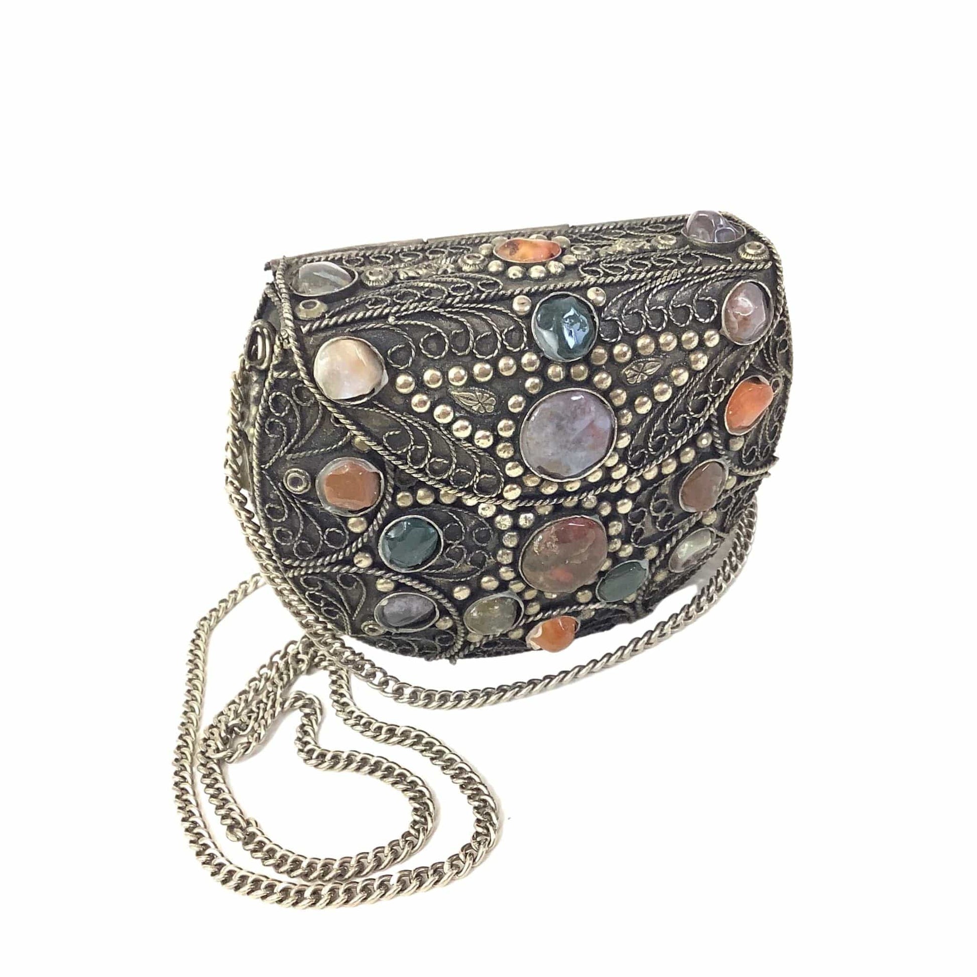 Embellished Metal Purse