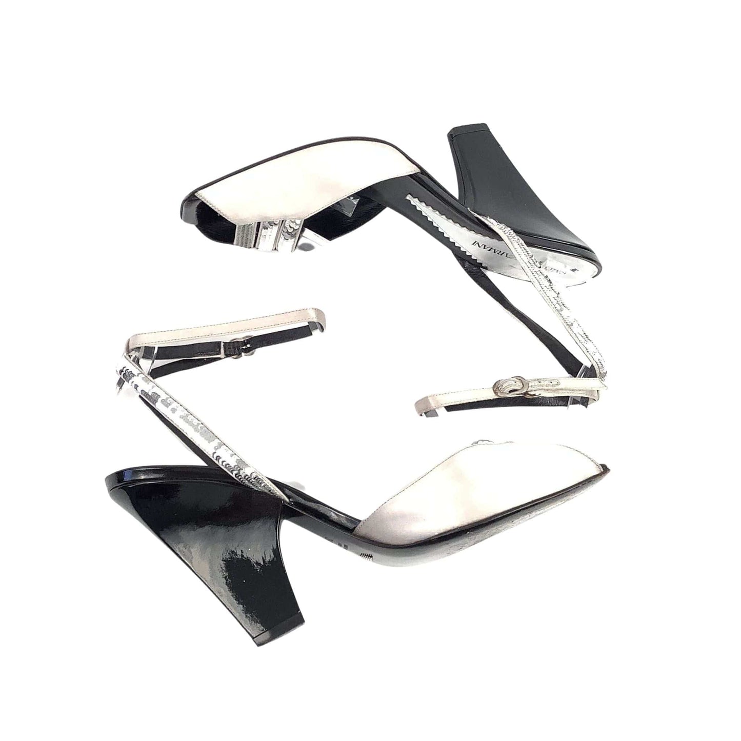 Embellished Silver Heels