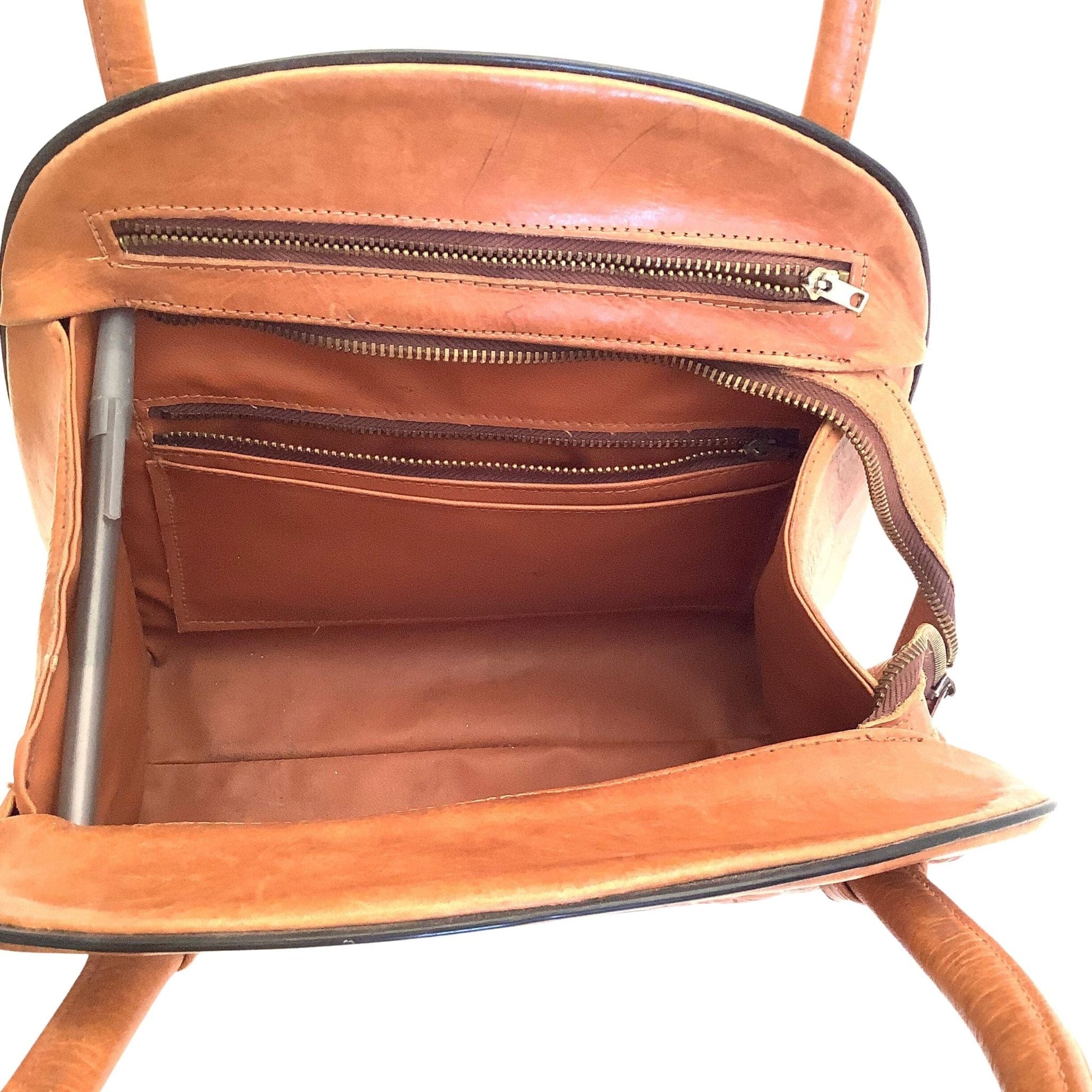 Embossed Tan Leather Purse