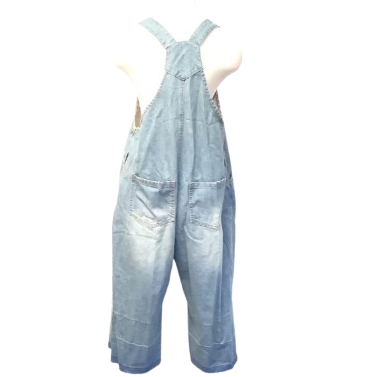 Embroidered Baggy Overalls
