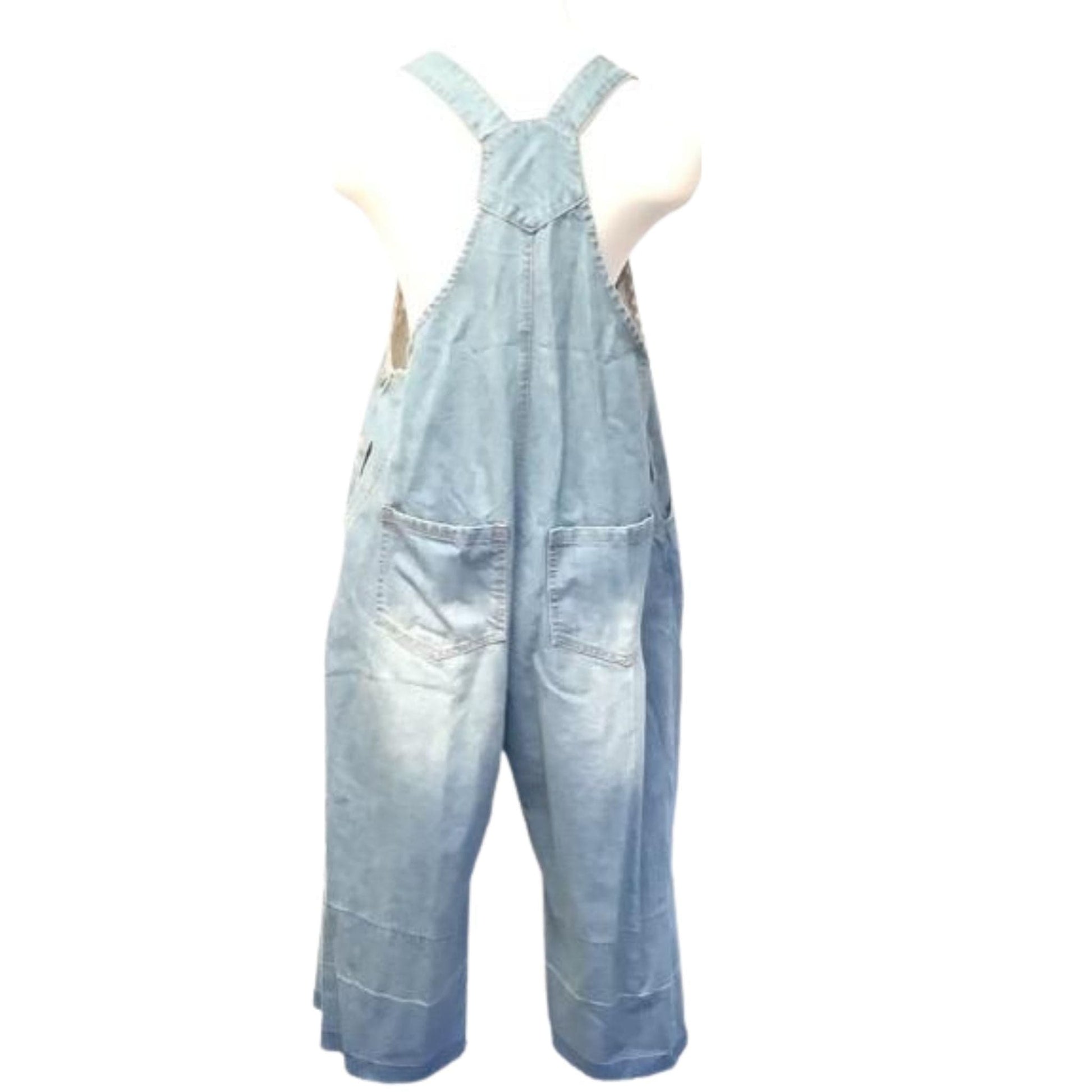 Embroidered Baggy Overalls