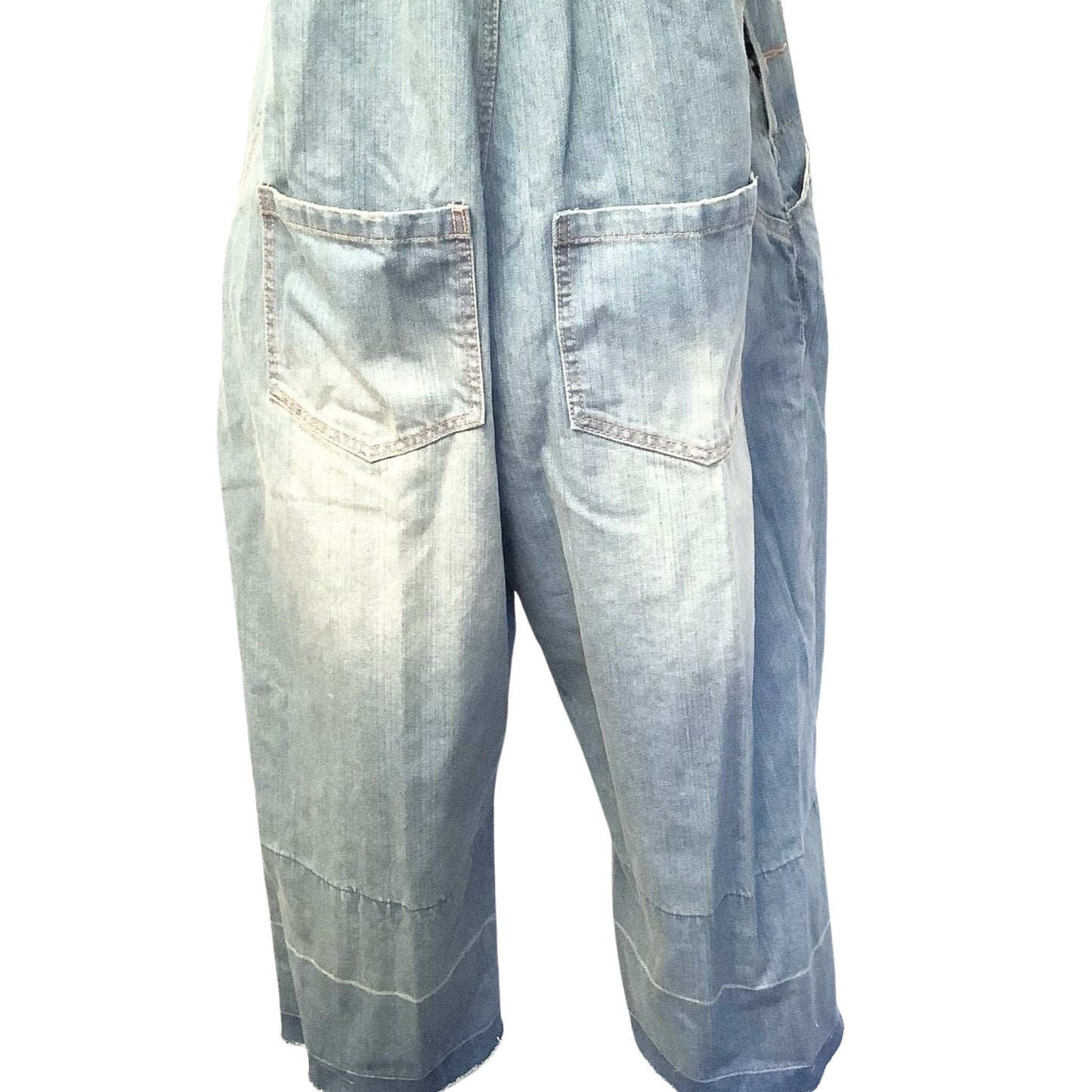 Embroidered Baggy Overalls