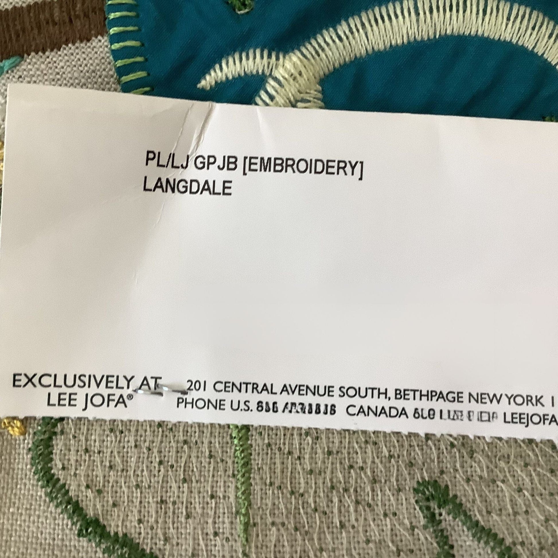 Embroidered Fabric Sample