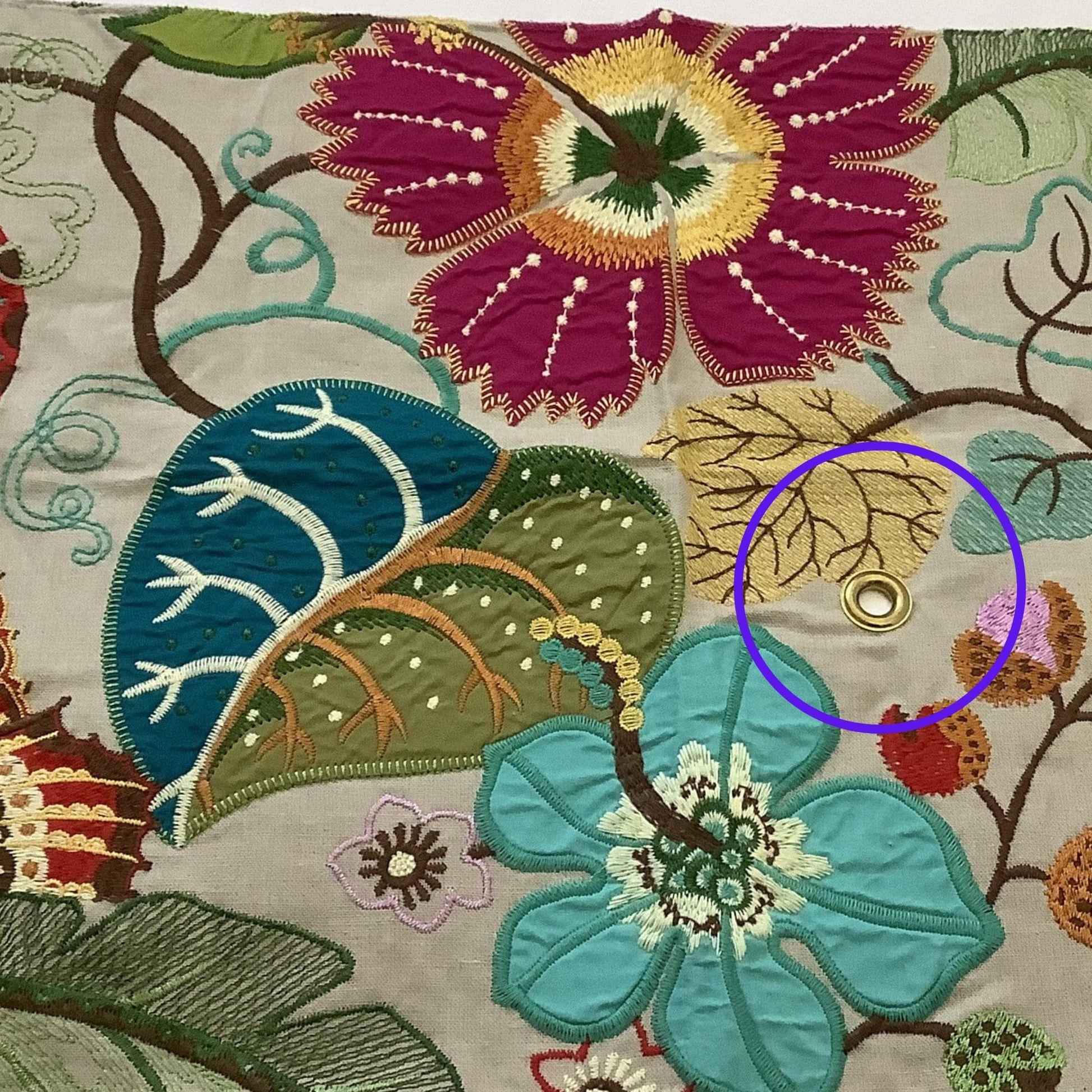 Embroidered Fabric Sample