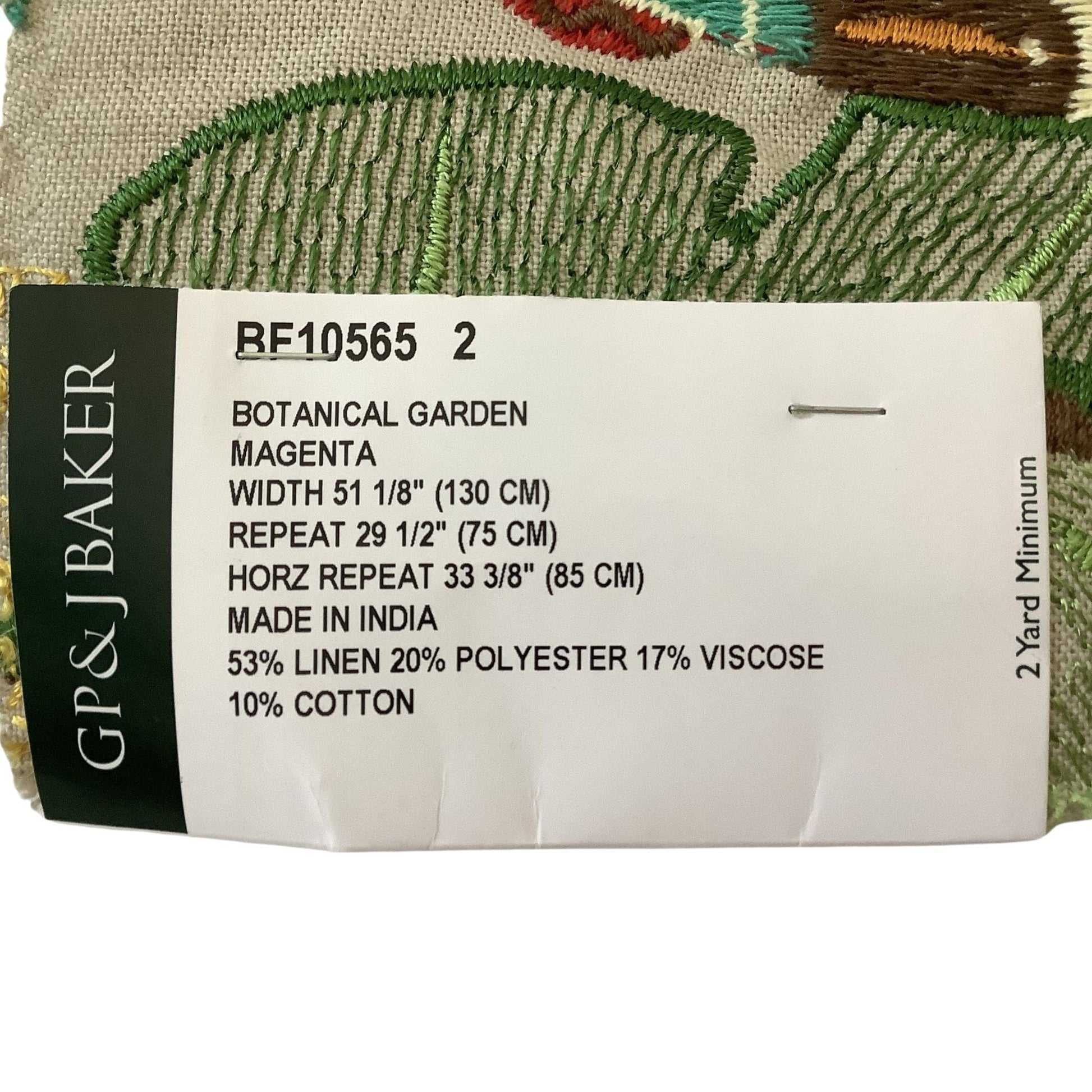 Embroidered Fabric Sample
