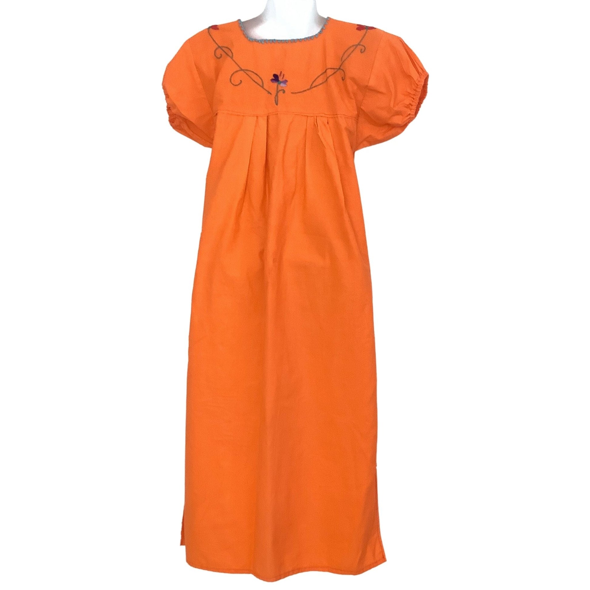 Embroidered Peasant Dress