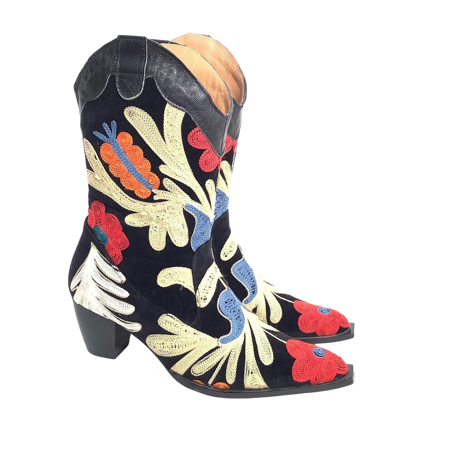 Embroidered Western Boots 8 / Multi / Y2K - Now