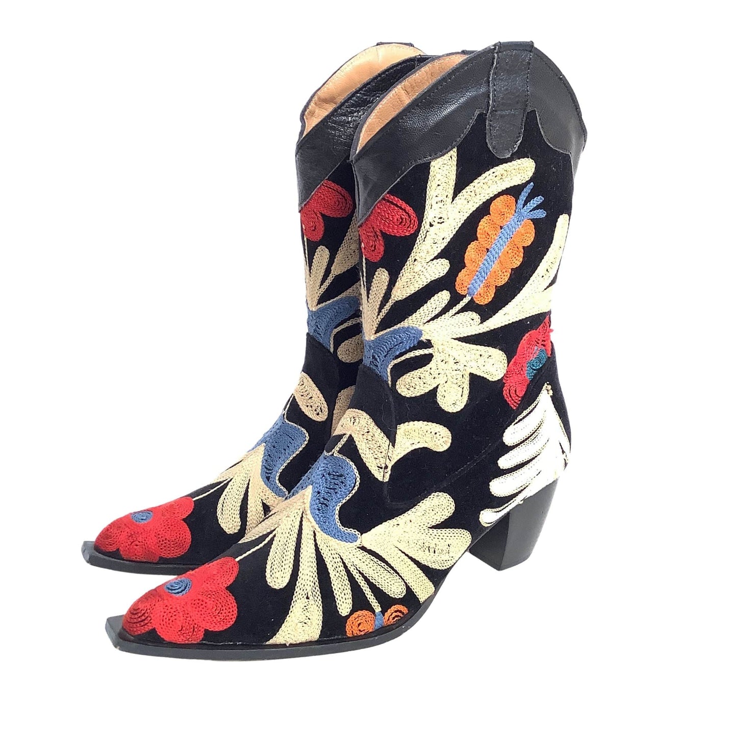 Embroidered Western Boots 8 / Multi / Y2K - Now