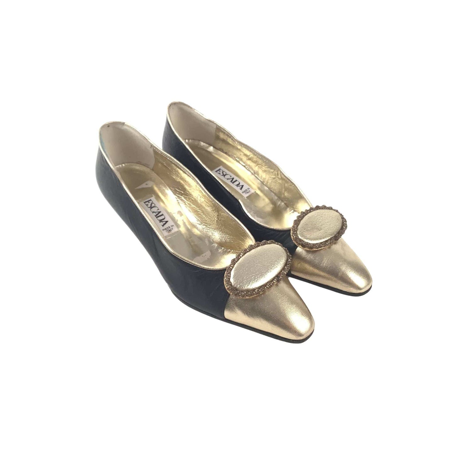 Escada Gold Pump Shoes
