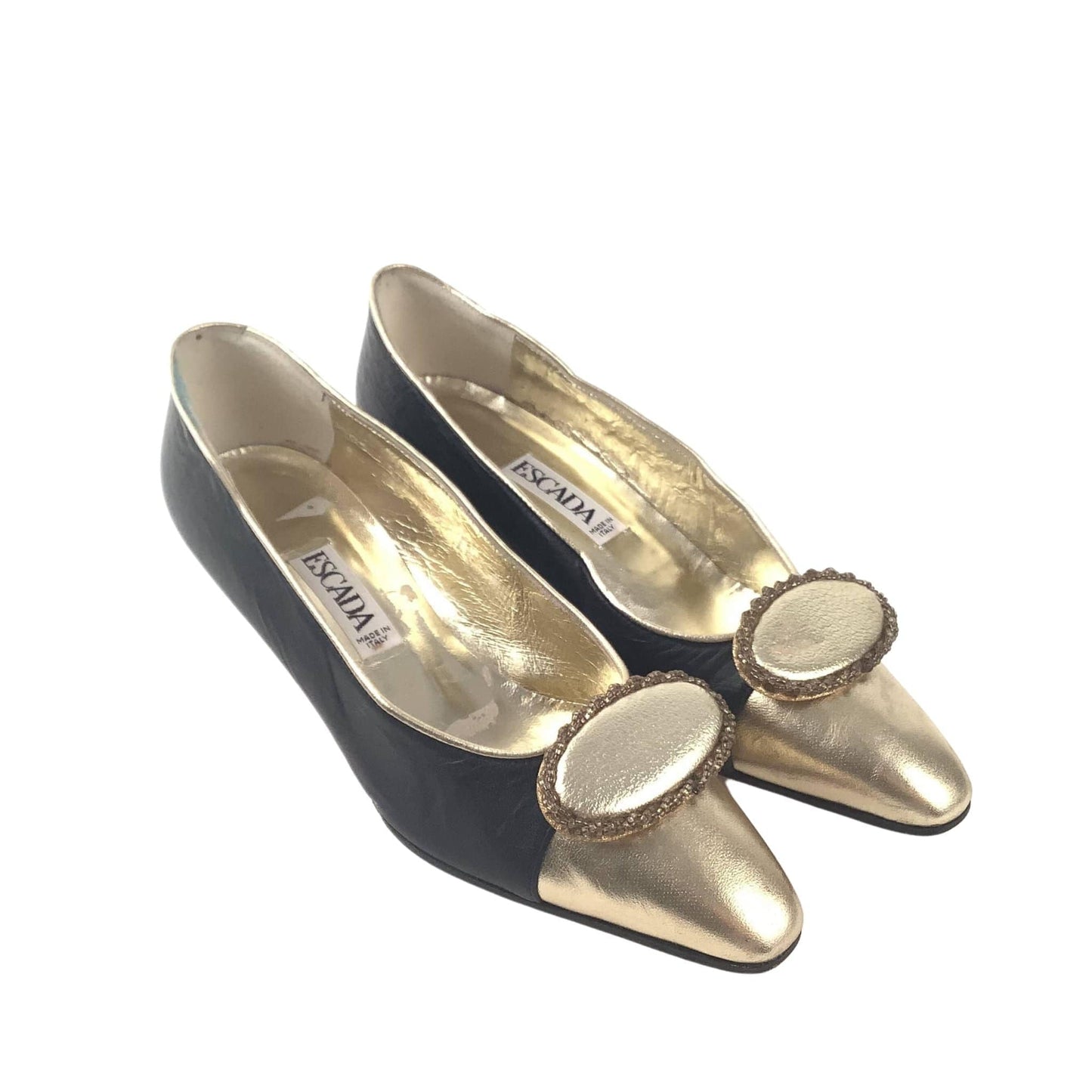 Escada Gold Pump Shoes