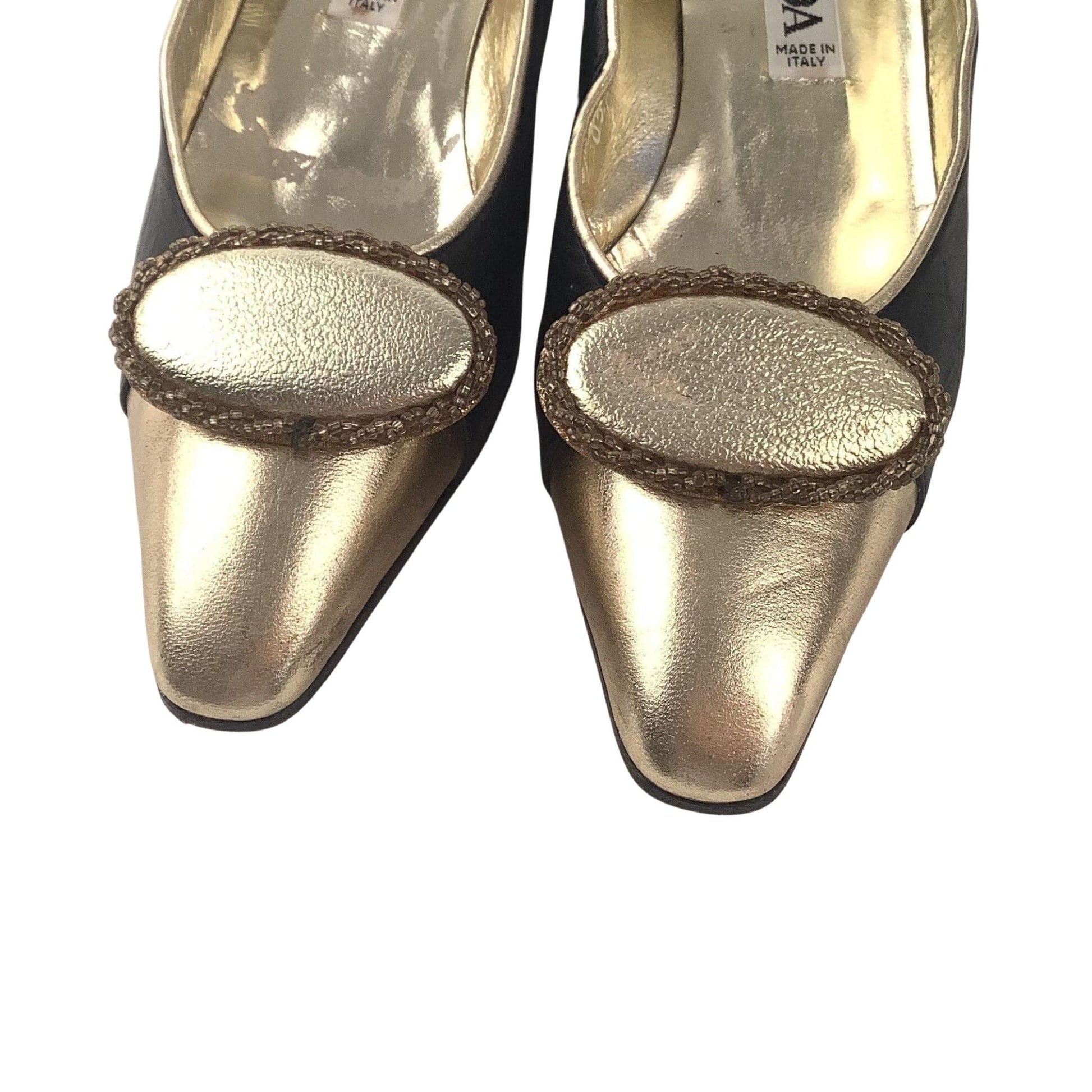 Escada Gold Pump Shoes
