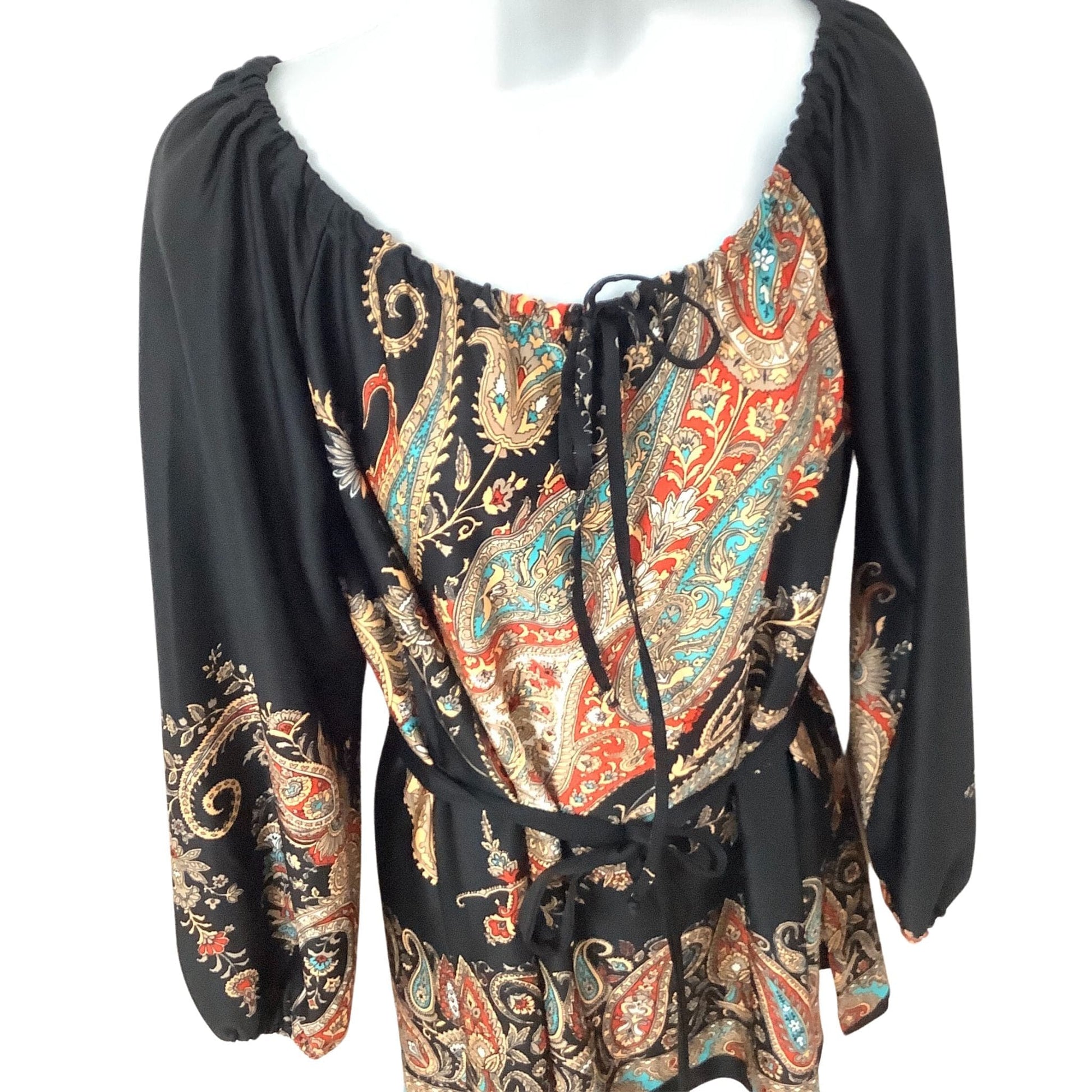 Vintage Empress of Dallas Bohemian Blouse - 1980s Fashion