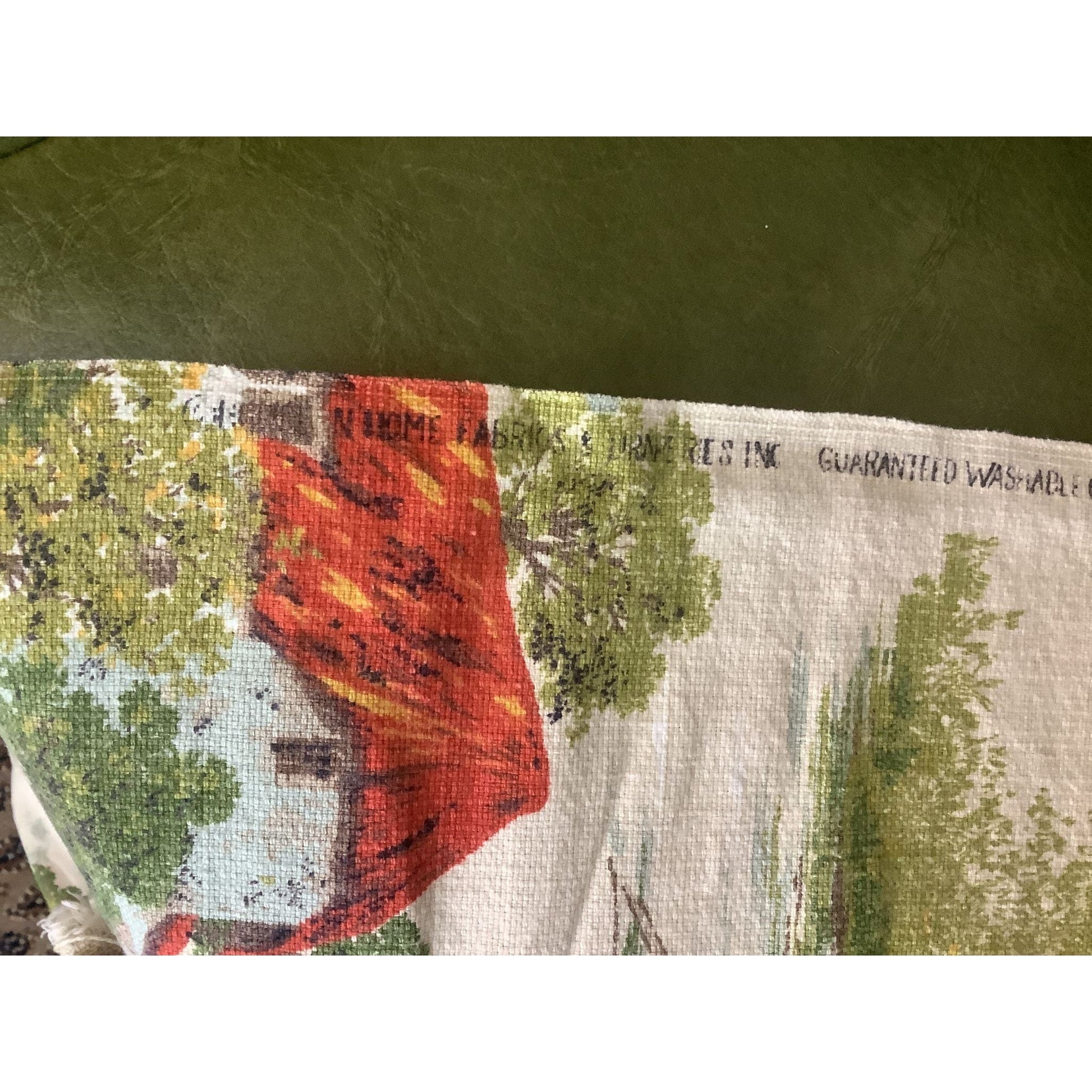 Farmhouse Barkcloth Remnant