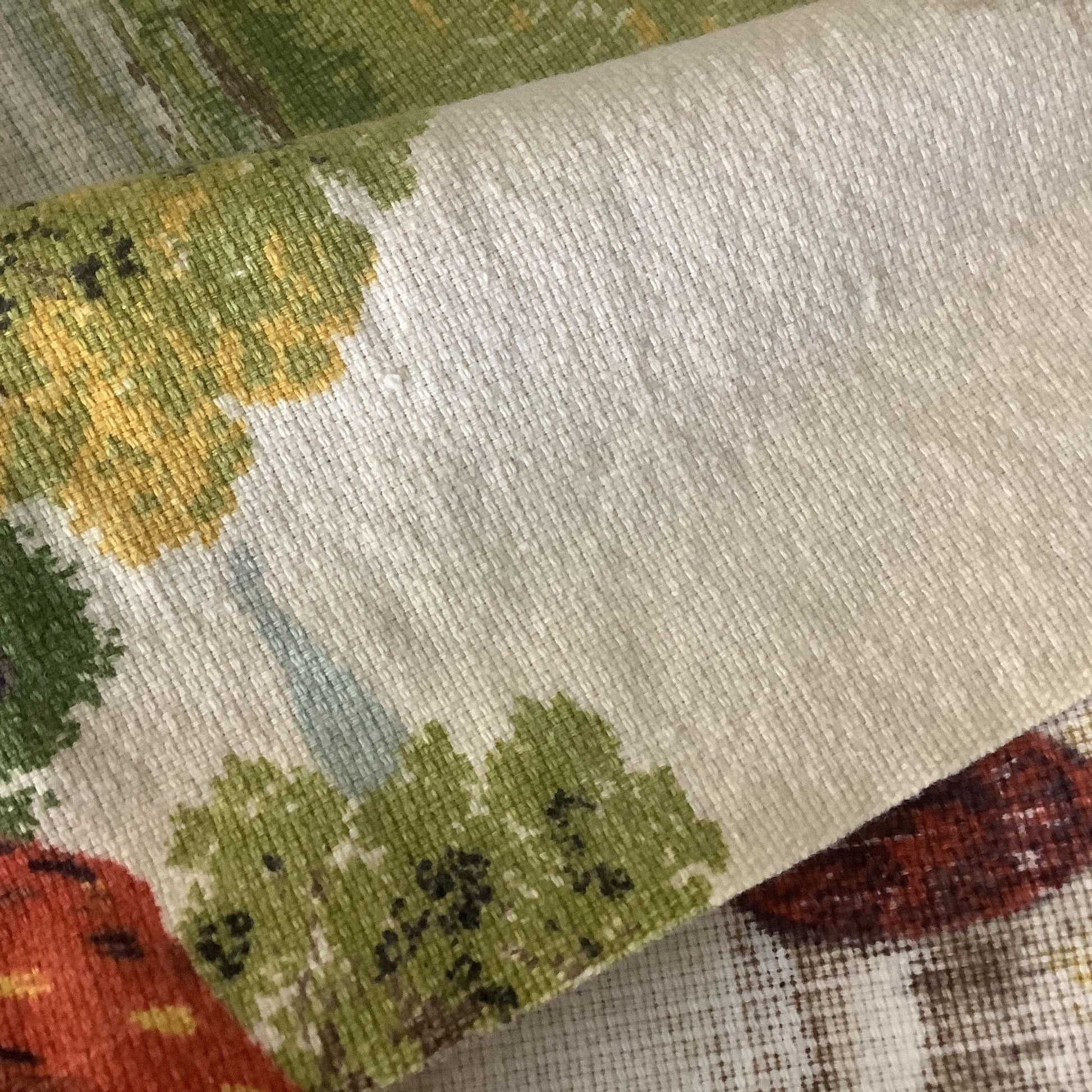 Farmhouse Barkcloth Remnant