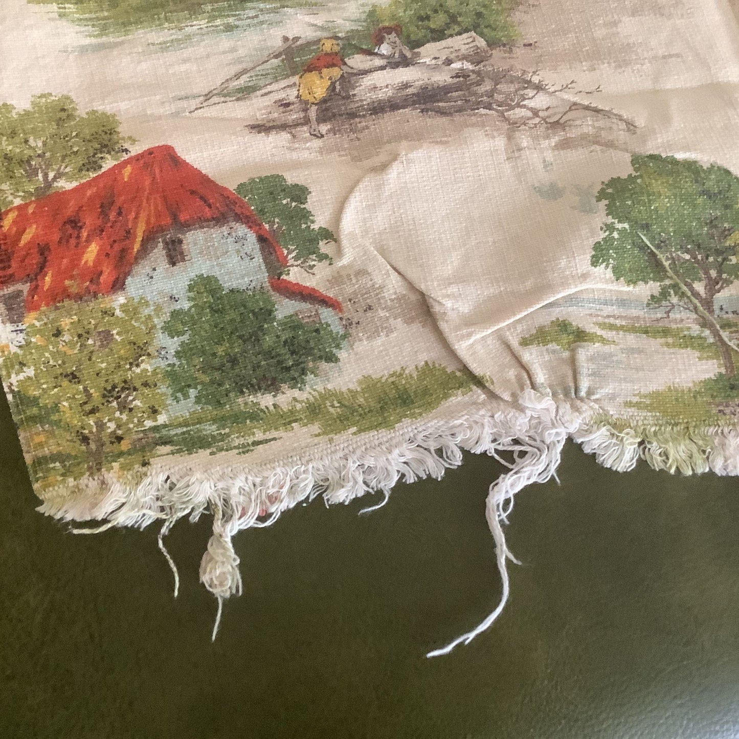 Farmhouse Barkcloth Remnant