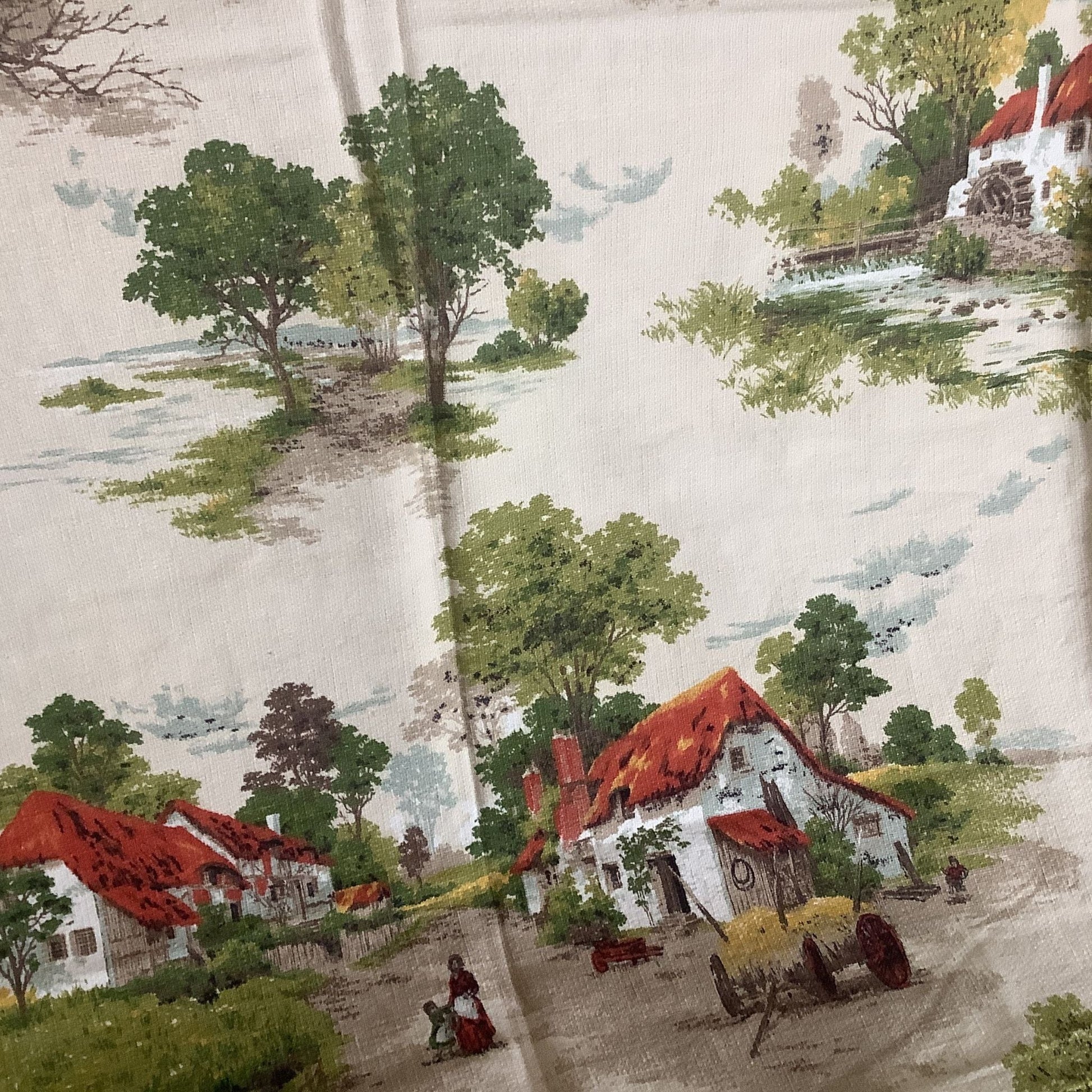 Farmhouse Barkcloth Remnant