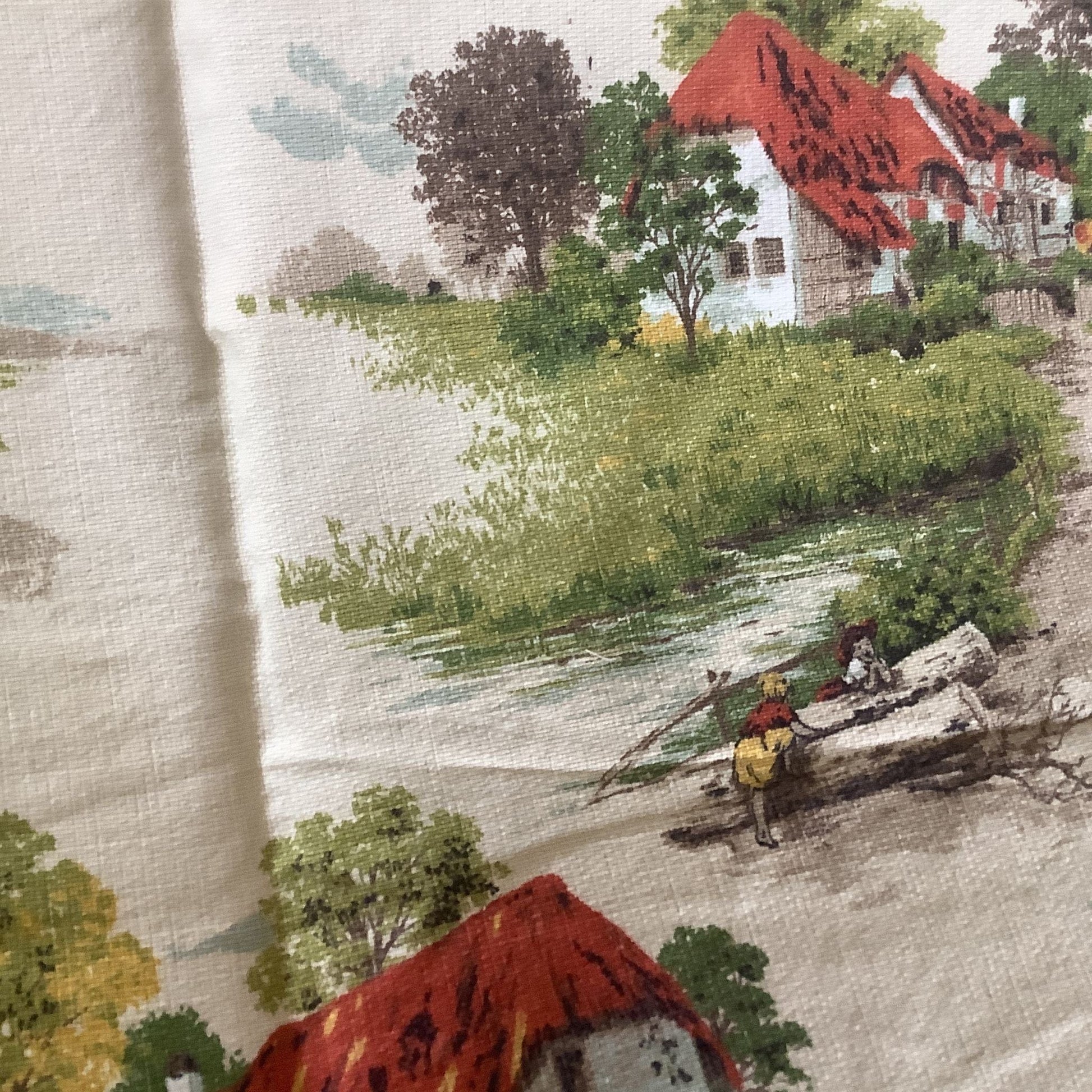 Farmhouse Barkcloth Remnant