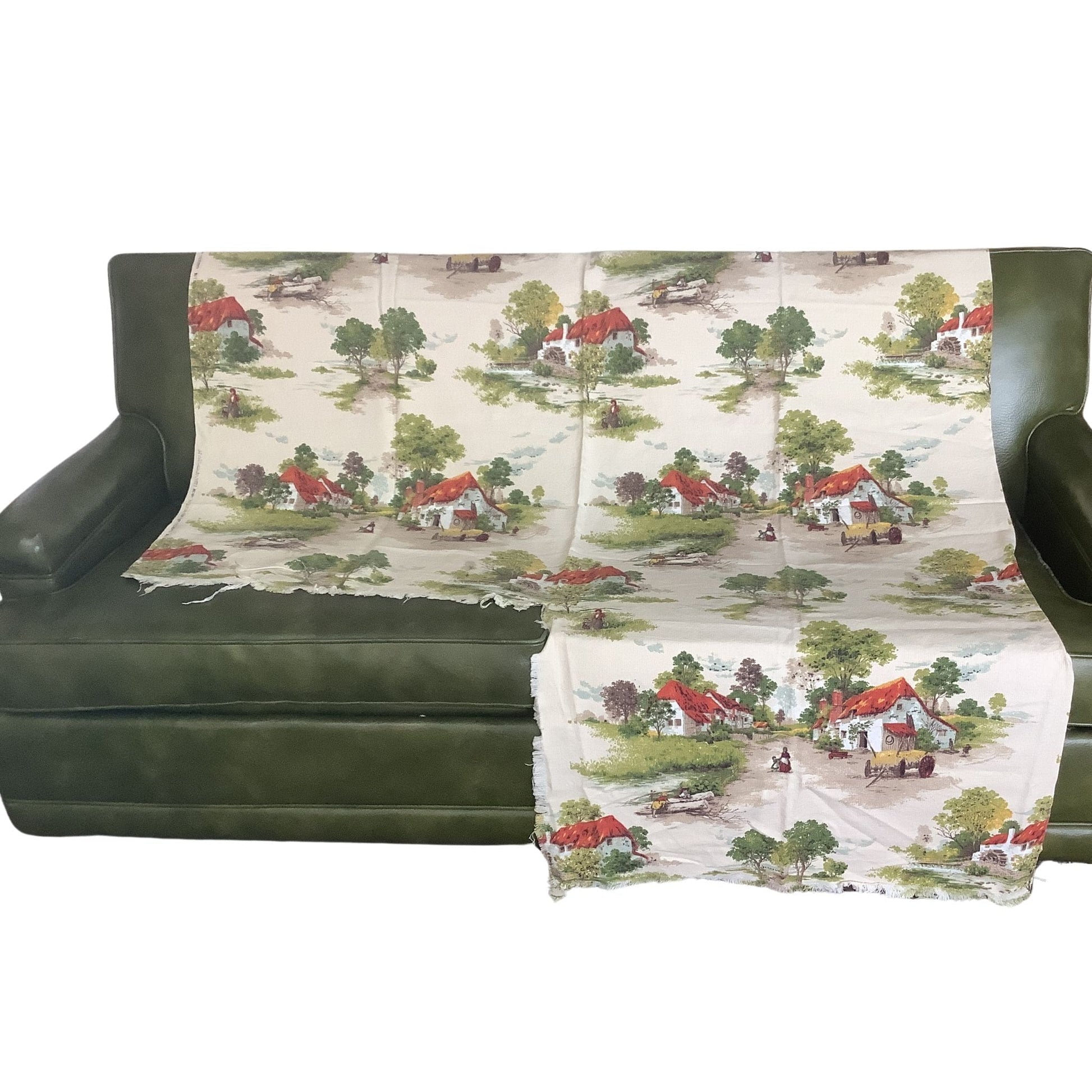 Farmhouse Barkcloth Remnant