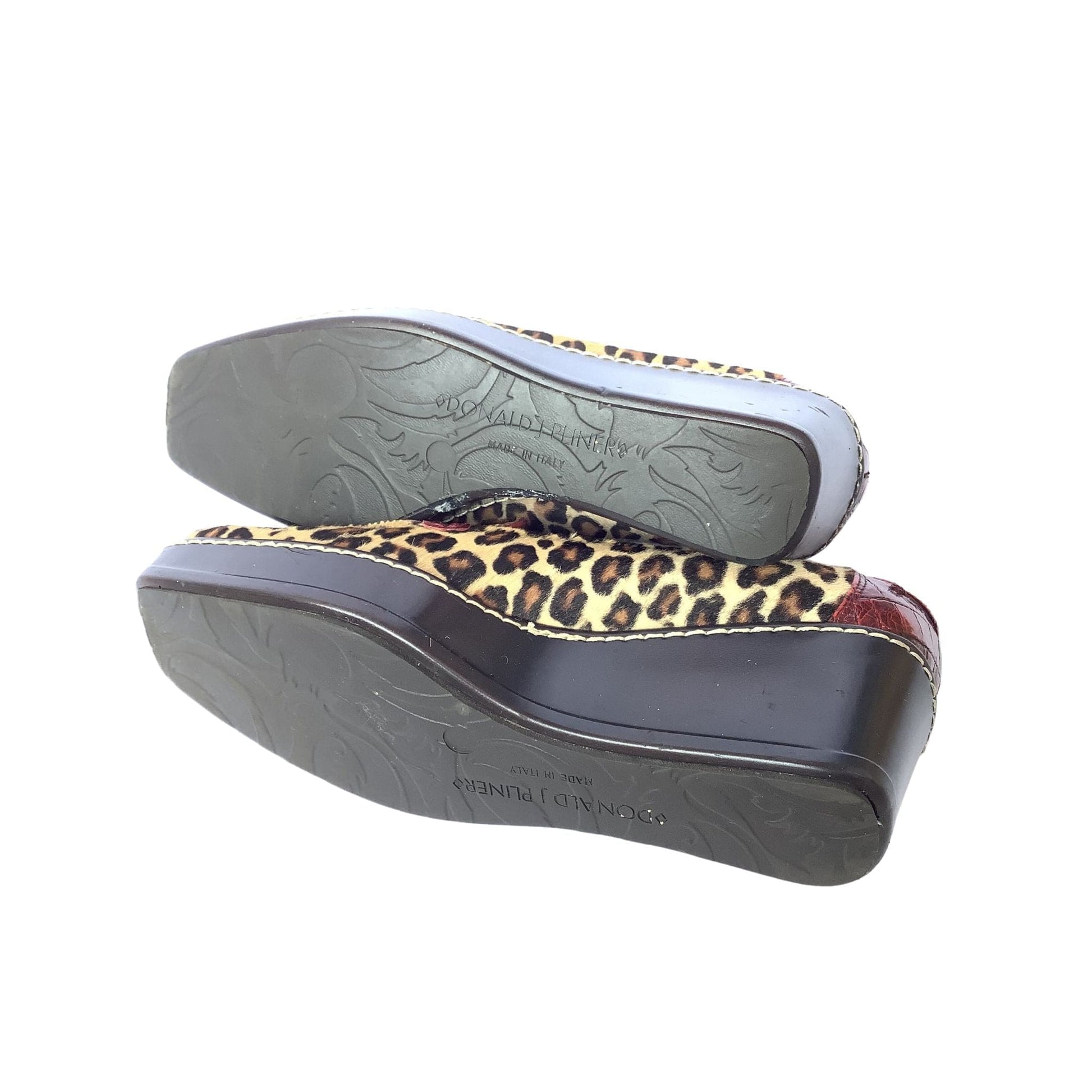 Faux Leopard Wedge Loafers 7 / Multi / Y2K - Now