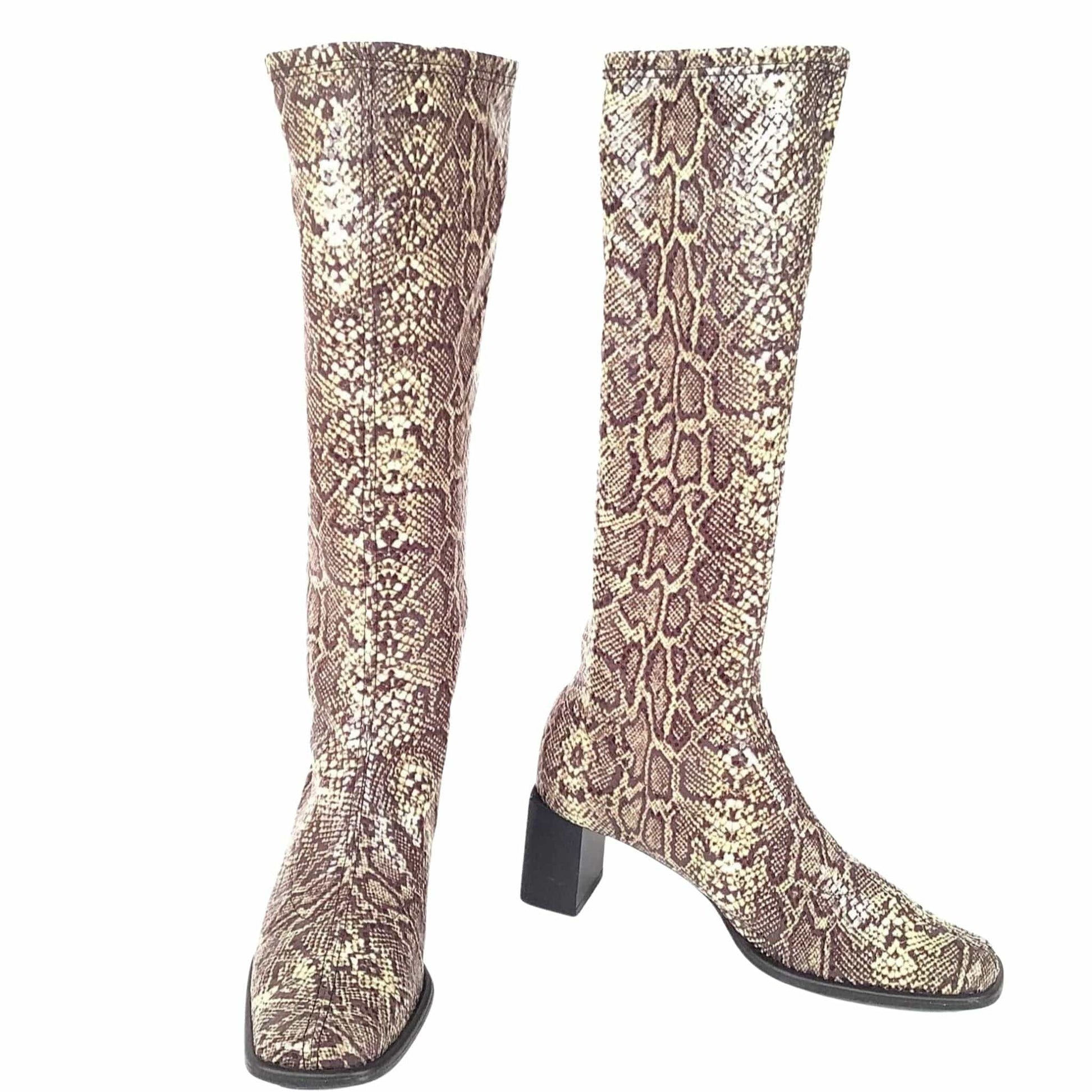 Faux Reptile GoGo Boots