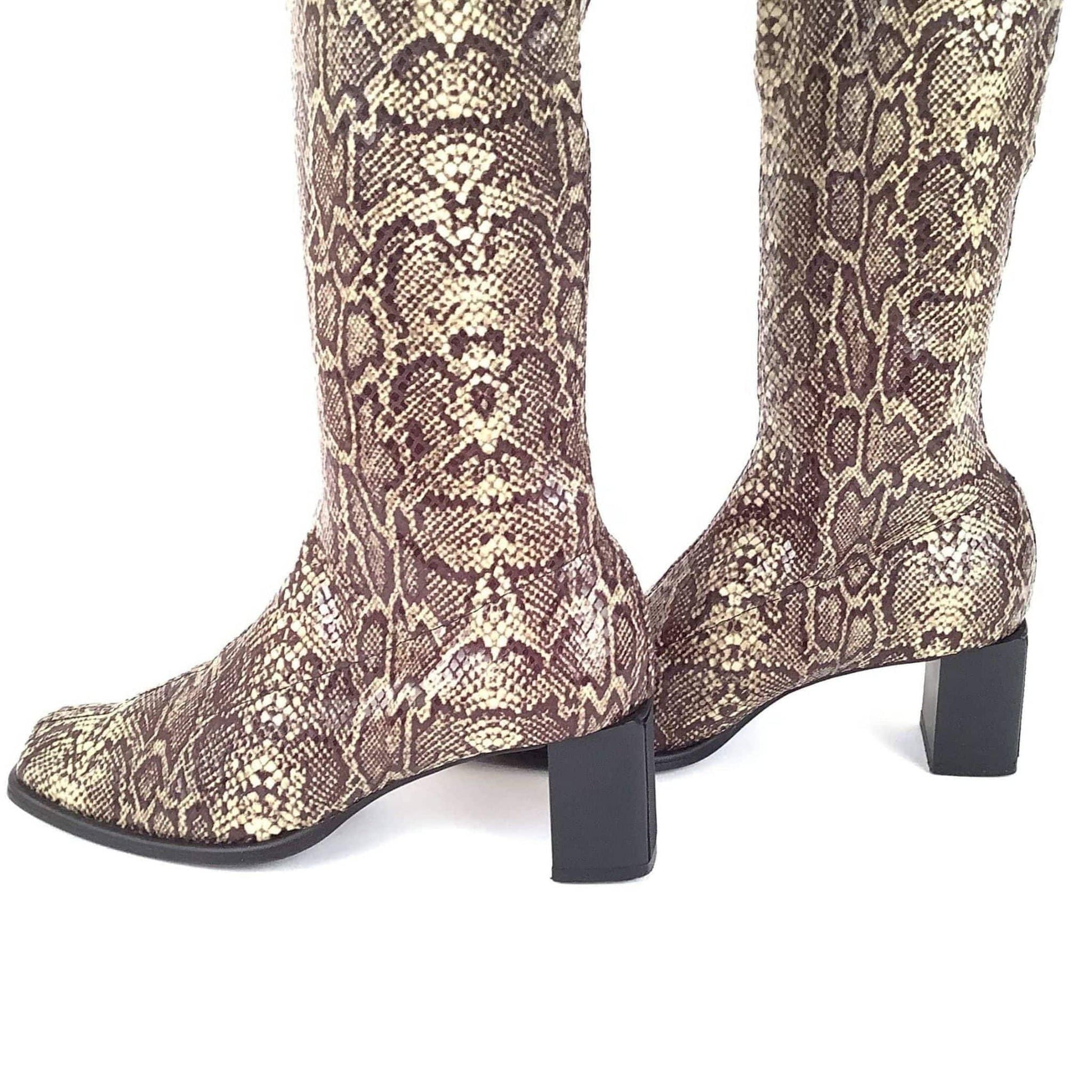 Faux Reptile GoGo Boots