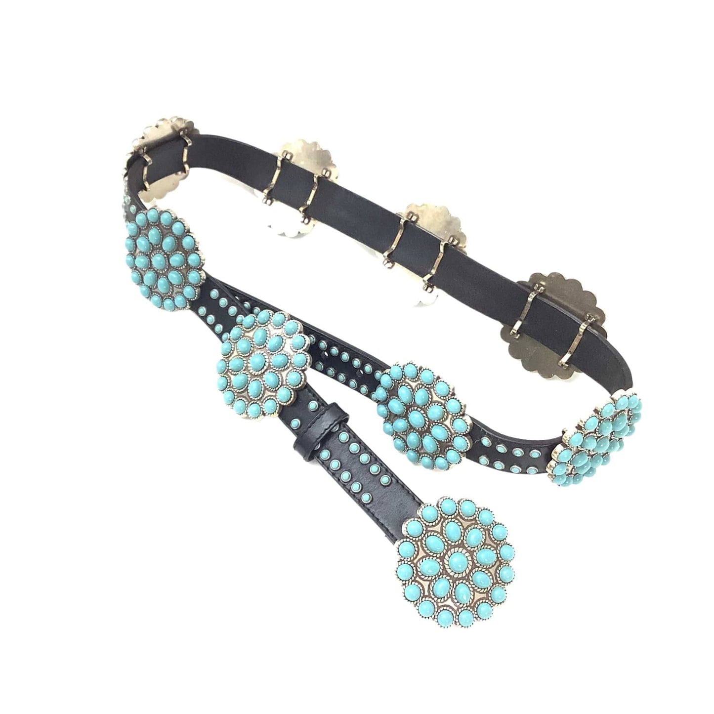Faux Turquoise Concho Belt