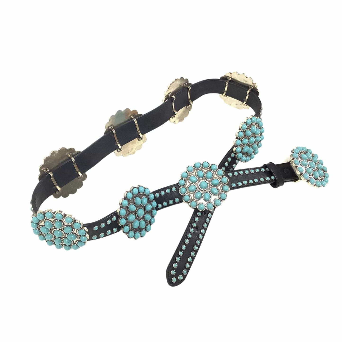 Faux Turquoise Concho Belt