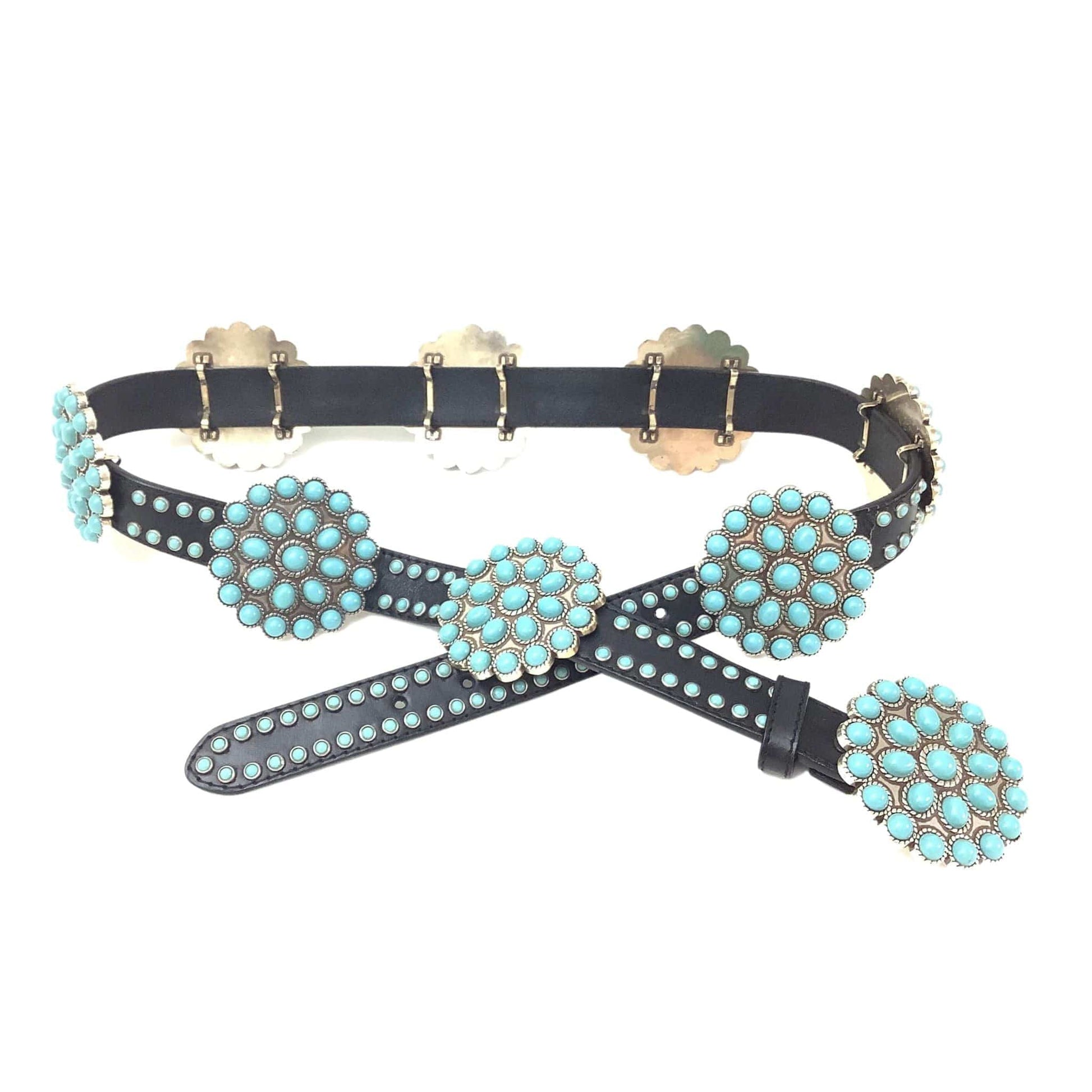 Faux Turquoise Concho Belt