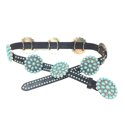 Faux Turquoise Concho Belt