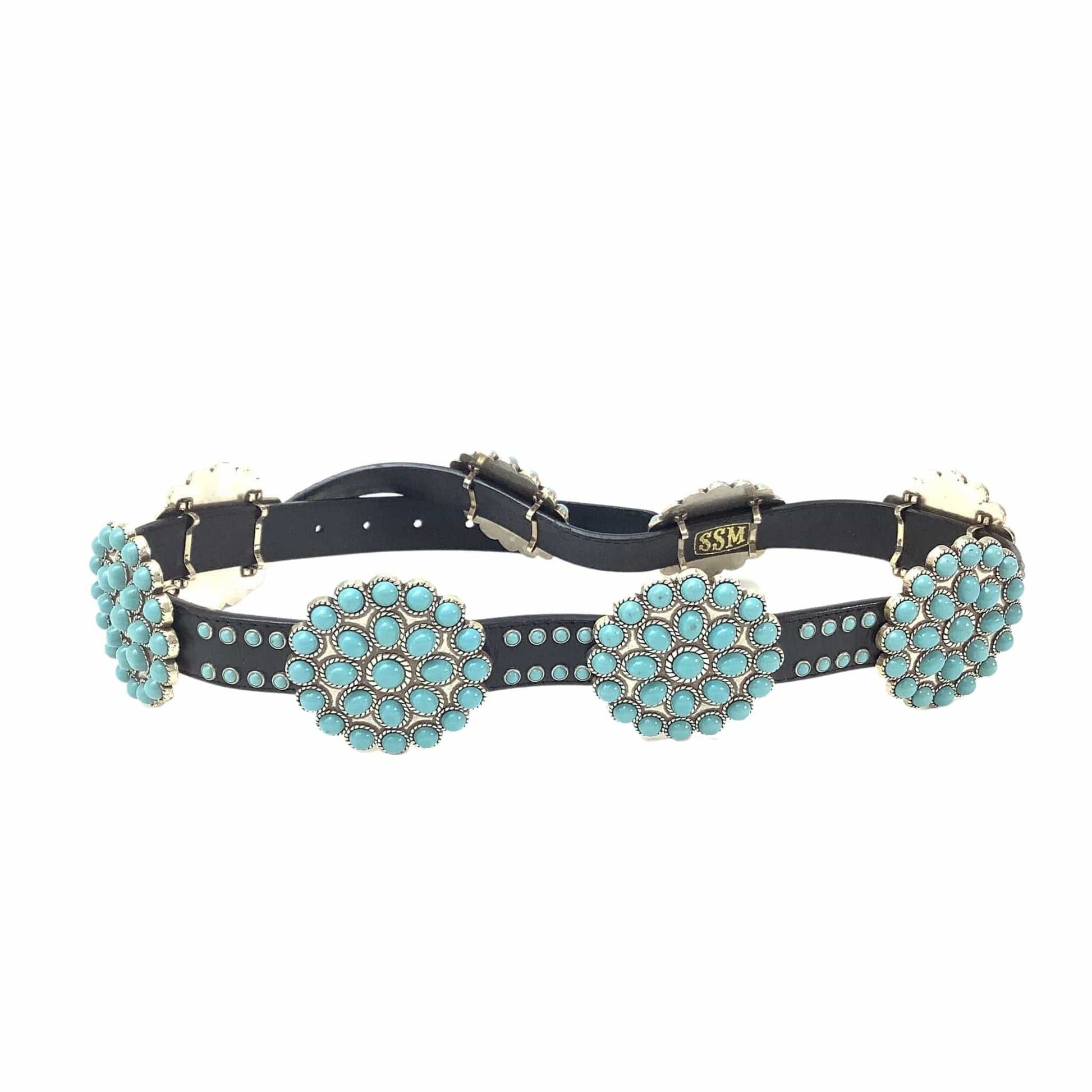 Faux Turquoise Concho Belt