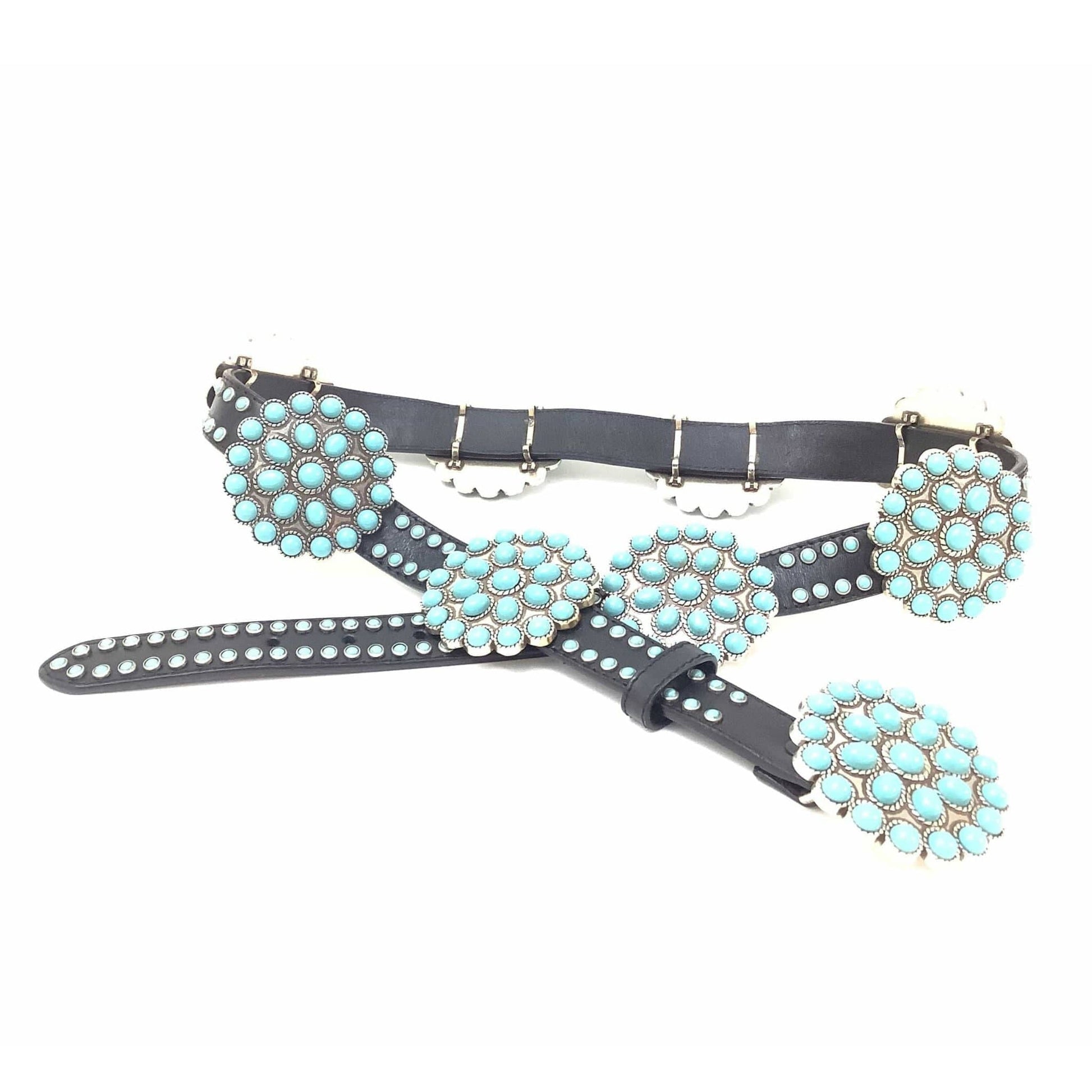 Faux Turquoise Concho Belt