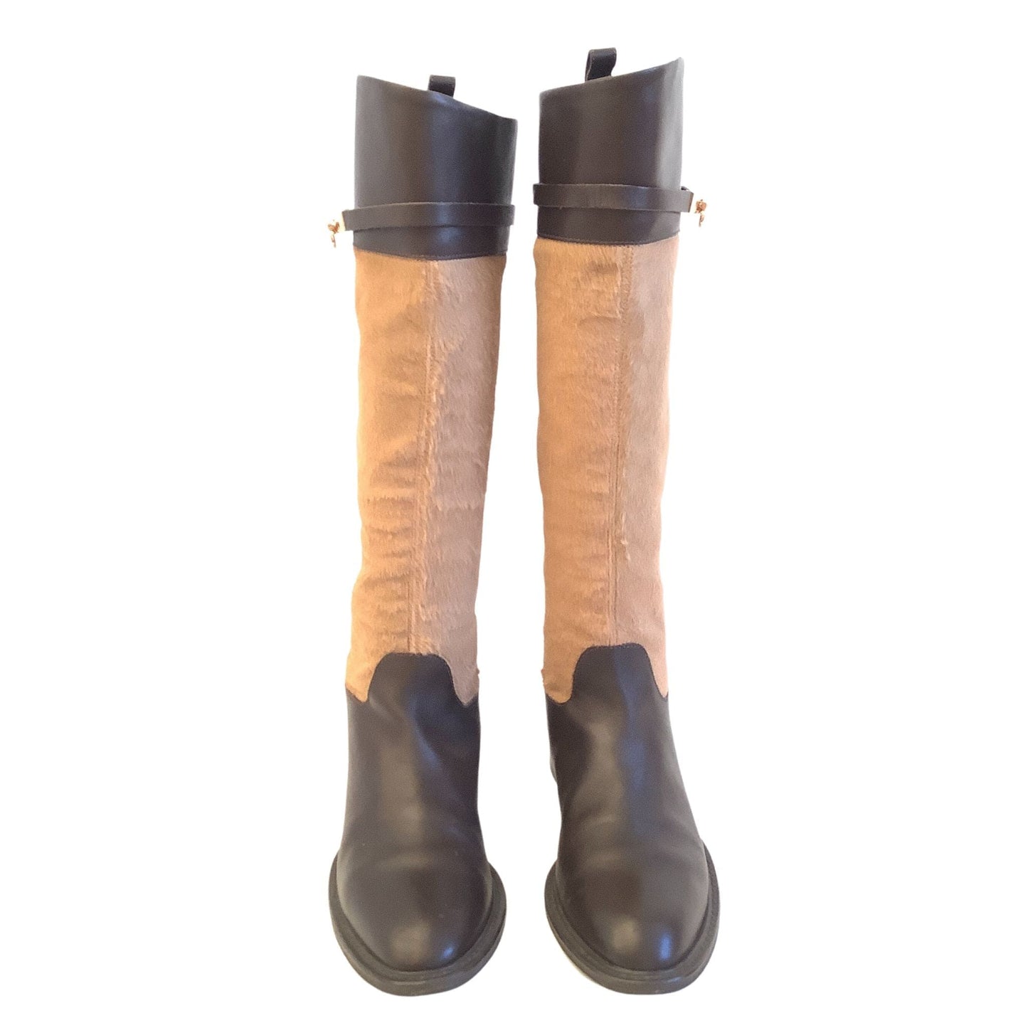 Ferragamo Equestrian Boots 6 / Brown / Vintage 1990s
