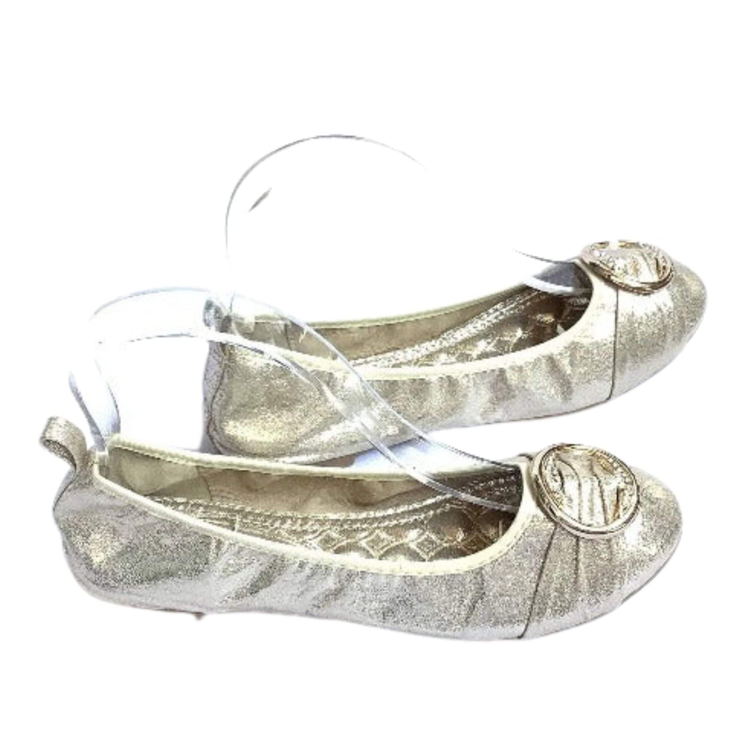 Flat Ballerina Shoes 8 / Gold / Bridal