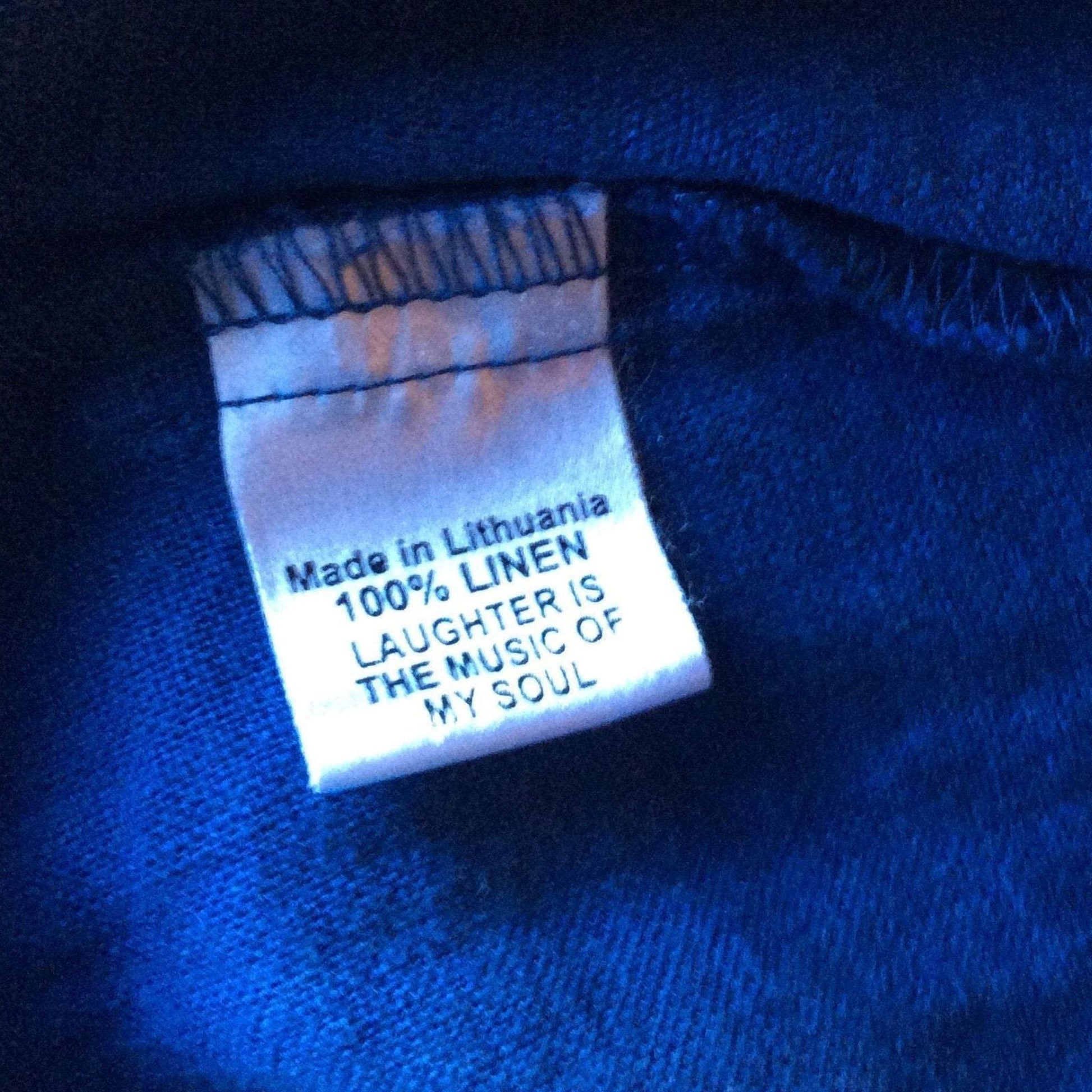 Vintage Lagenlook Top - Flax Blue Linen Tunic