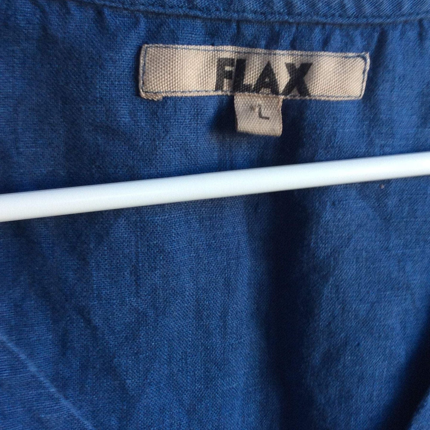 Vintage Lagenlook Top - Flax Blue Linen Tunic