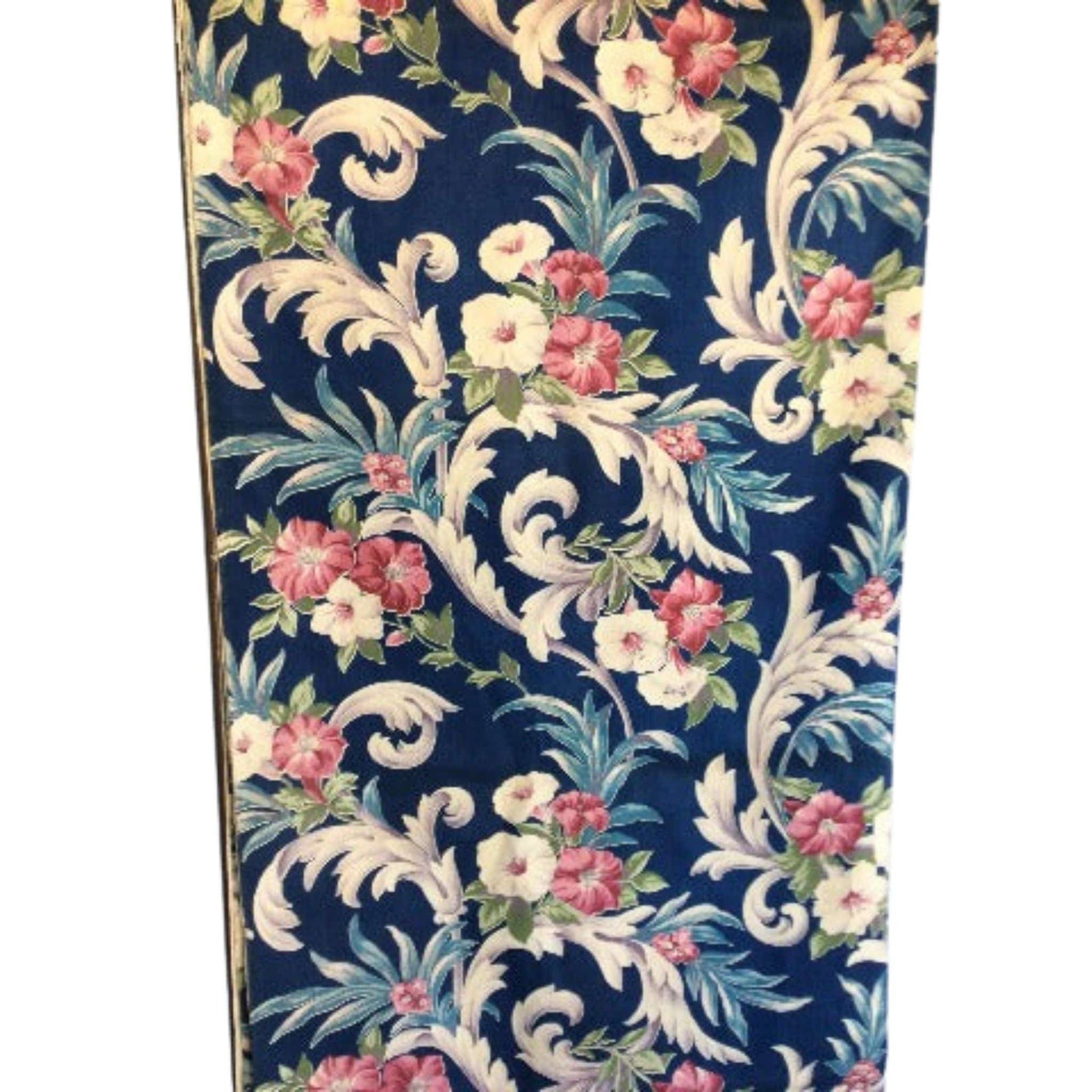 Floral Barkcloth Fabric