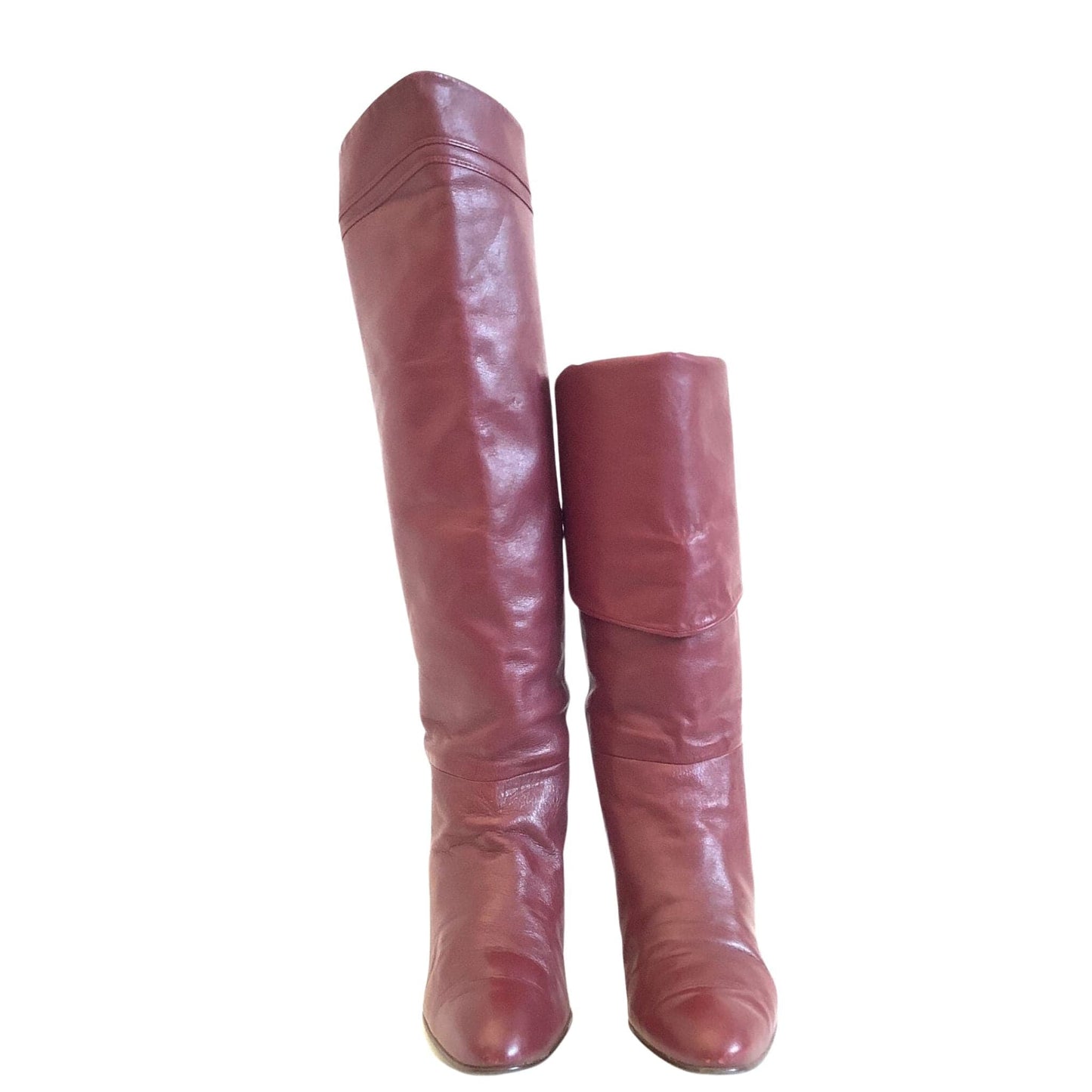 Fold Top Heeled Boots