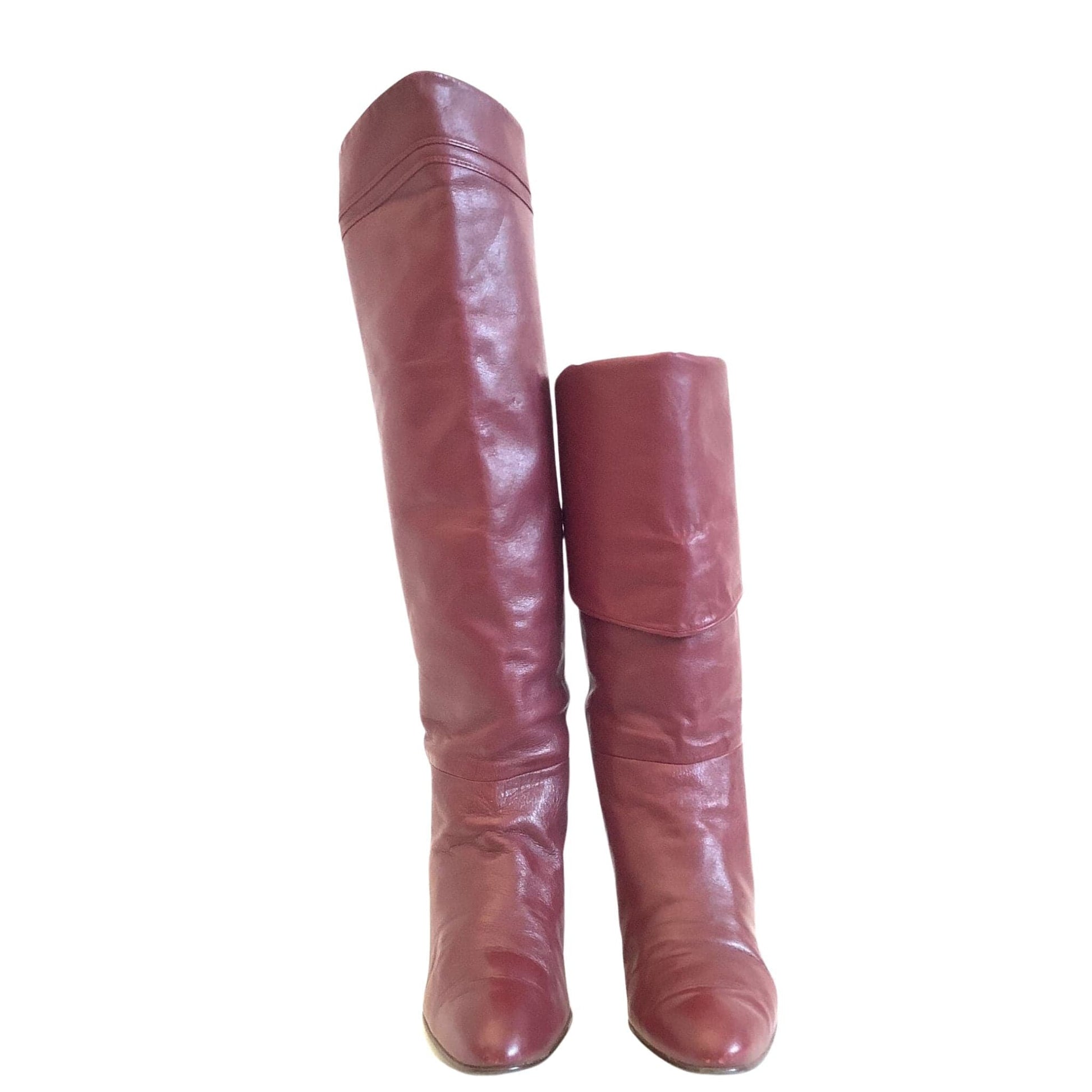 Fold Top Heeled Boots