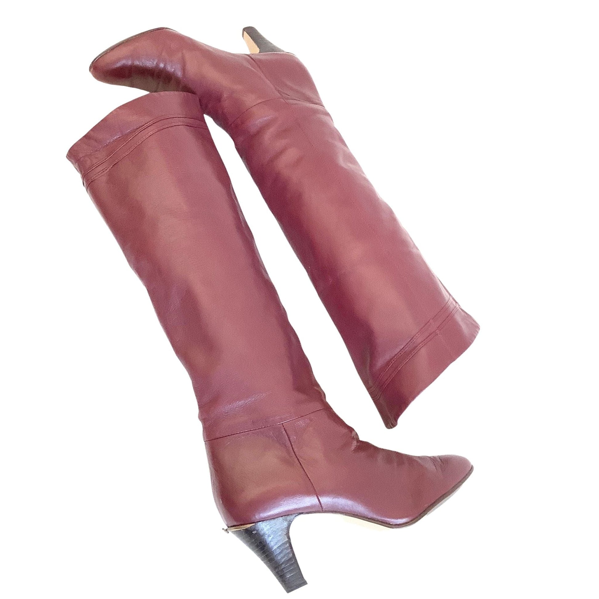 Fold Top Heeled Boots