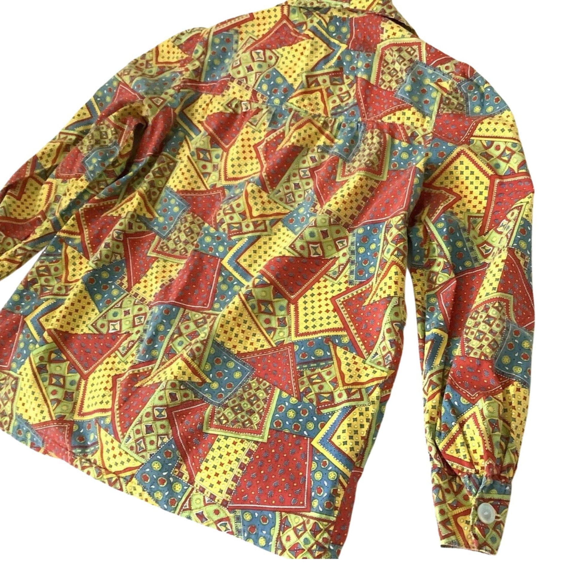 Vintage 1930s Funky Patchwork Top - Collectible Women's Blouse