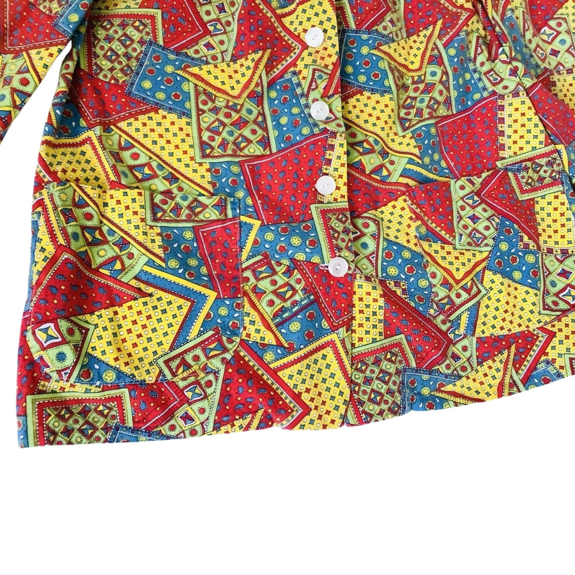 Vintage 1930s Funky Patchwork Top - Collectible Women's Blouse