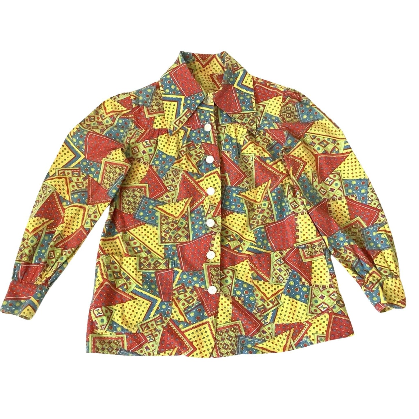 Vintage 1930s Funky Patchwork Top - Collectible Women's Blouse