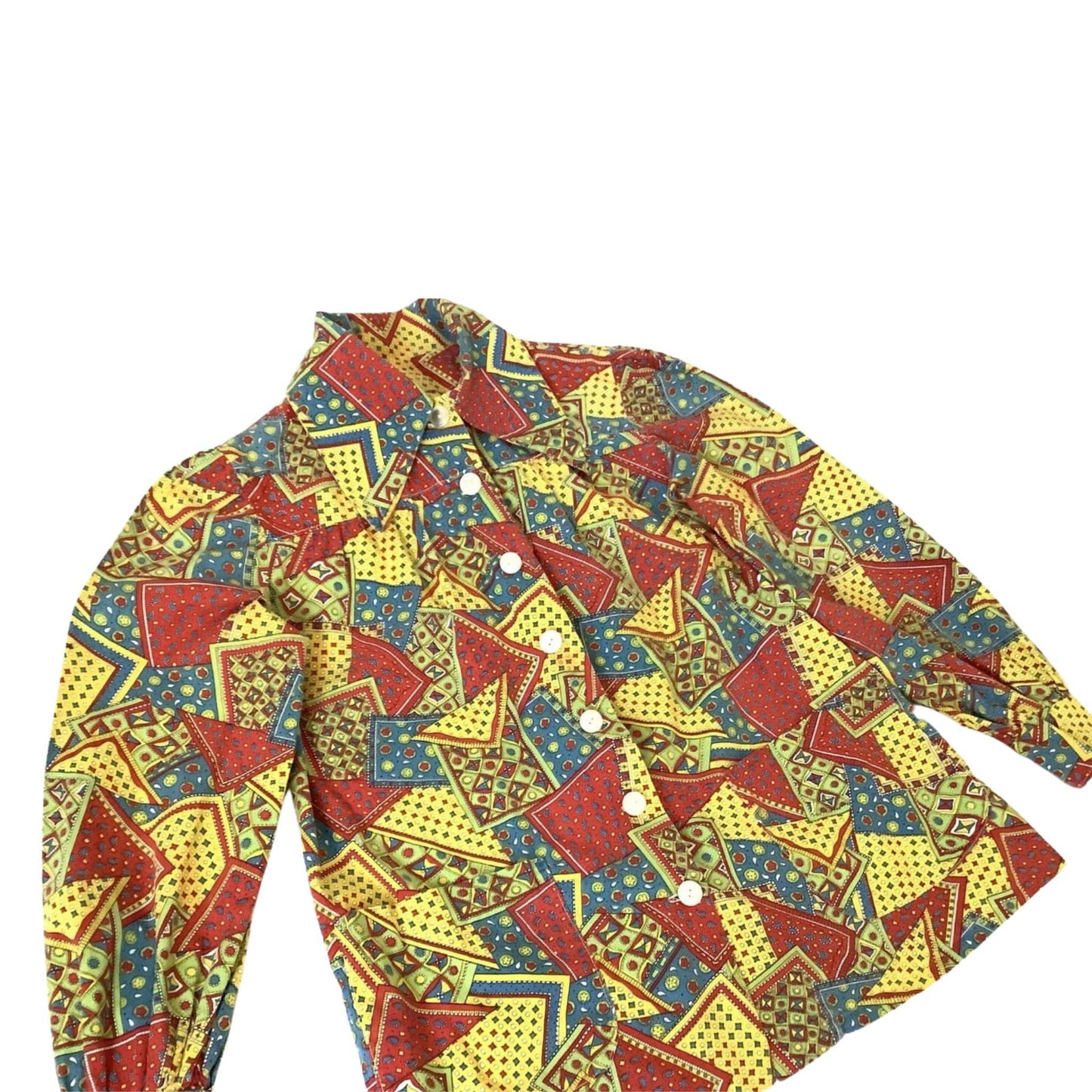 Vintage 1930s Funky Patchwork Top - Collectible Women's Blouse