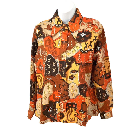 Funky Vintage 1950s Shirt - Rockabilly Western Style