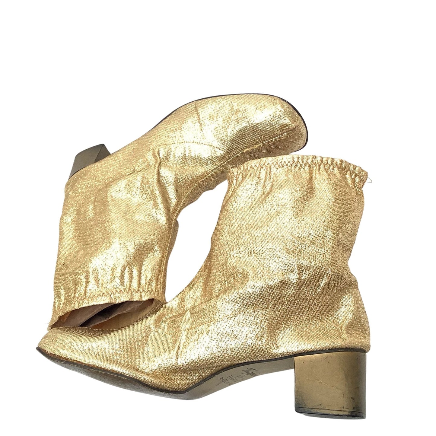 Gold Lurex Booties