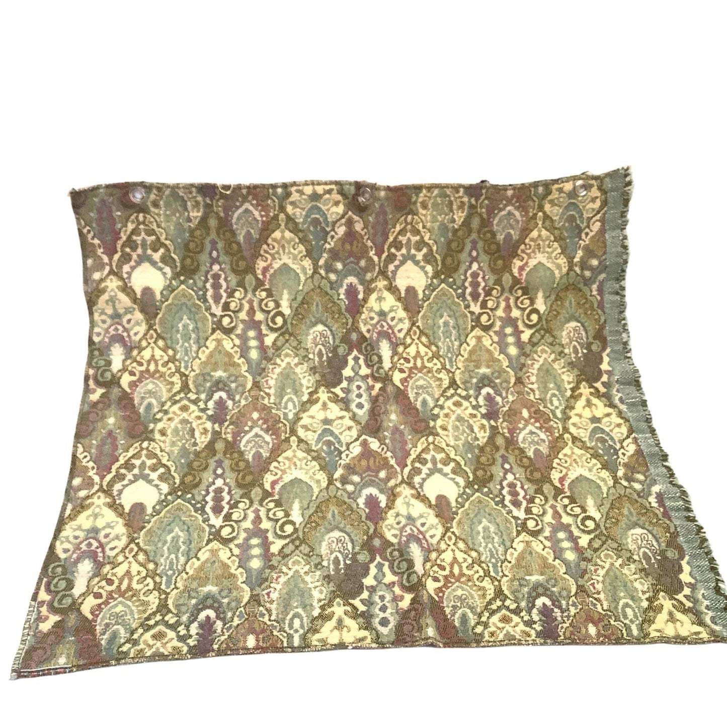 Green Brocade Fabric Sample
