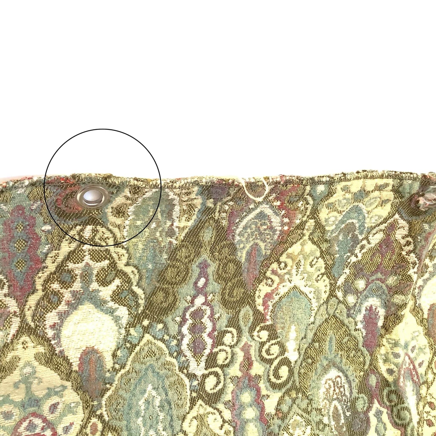 Green Brocade Fabric Sample