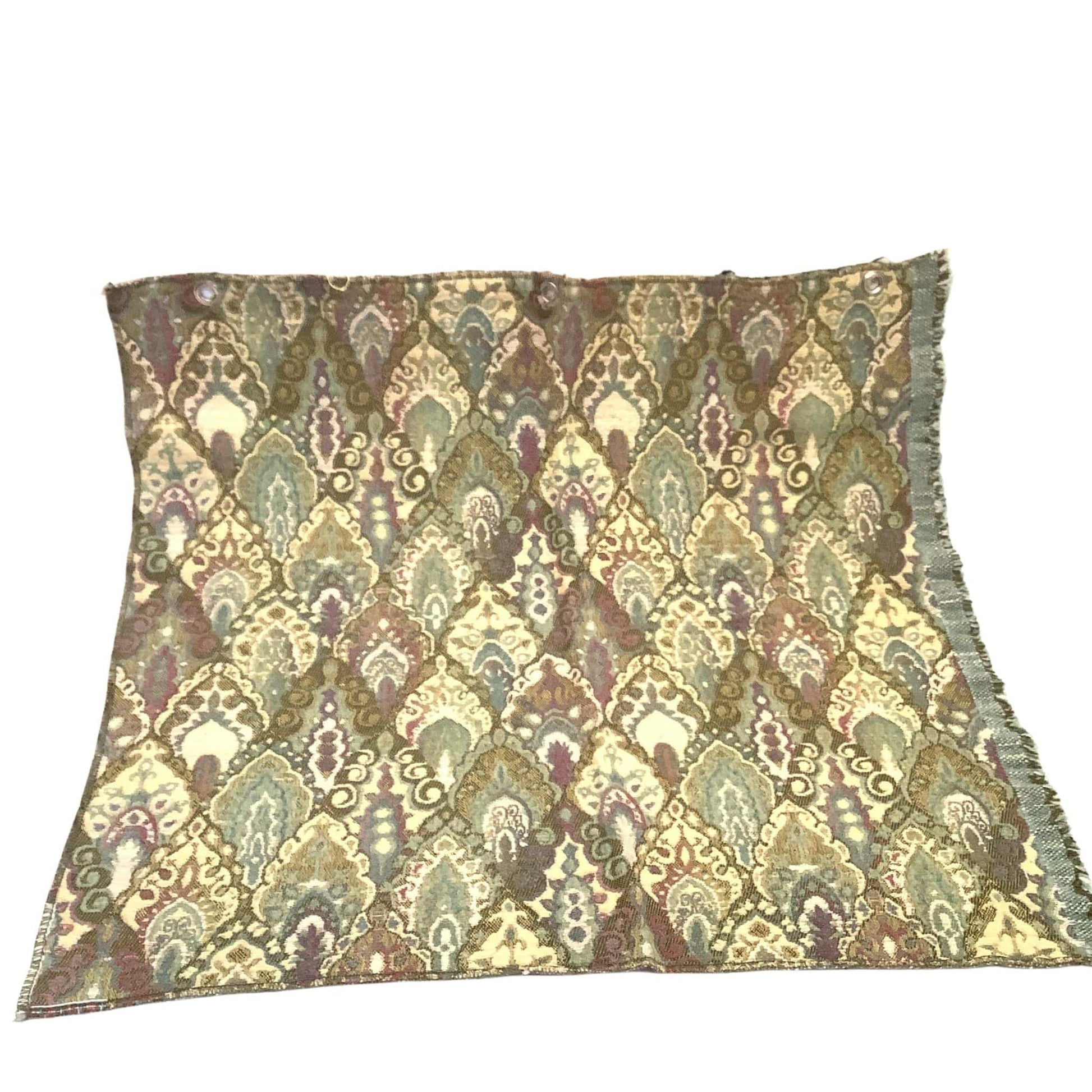 Green Brocade Fabric Sample