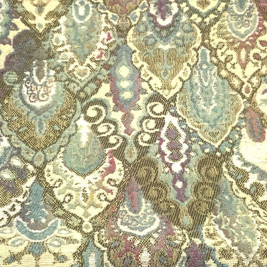 Green Brocade Fabric Sample
